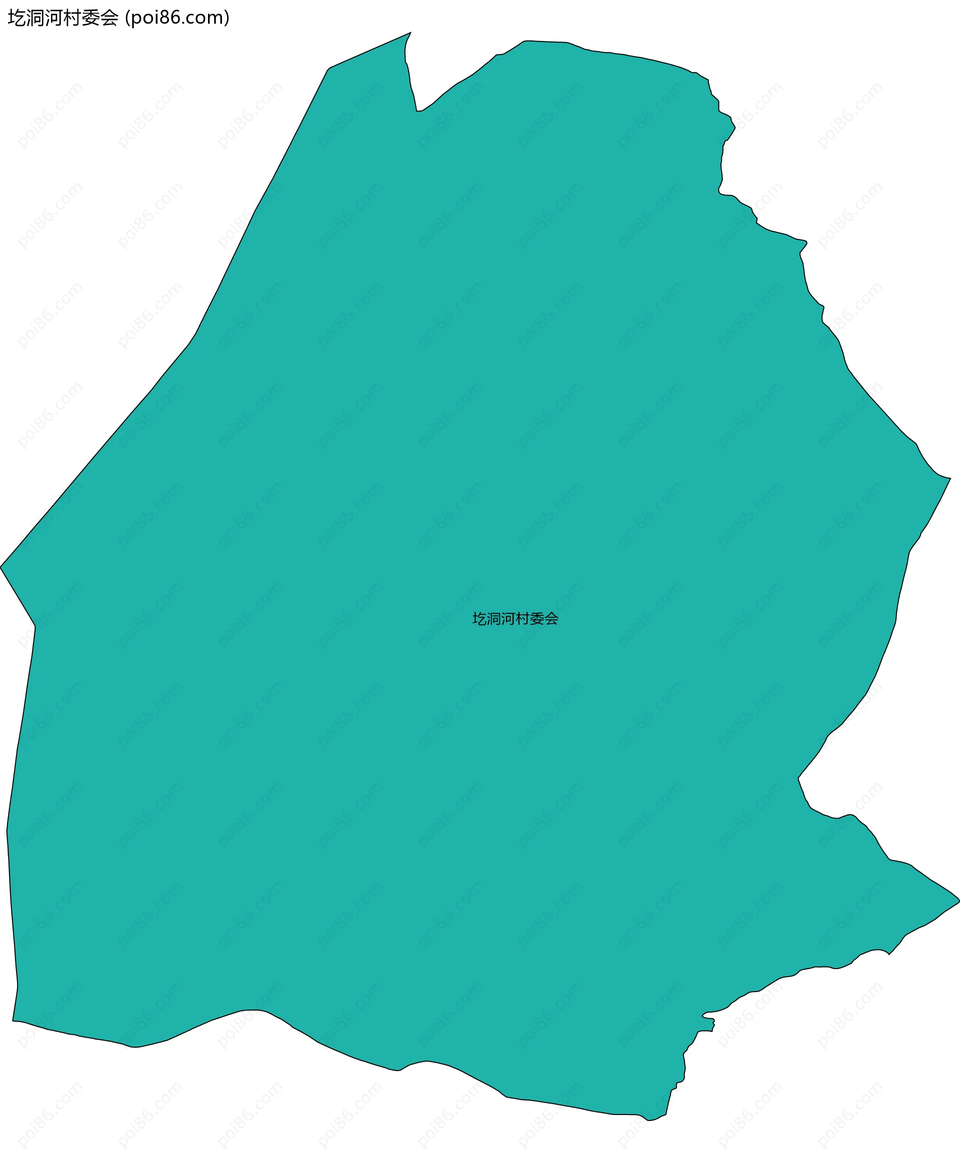 圪洞河村委会边界地图