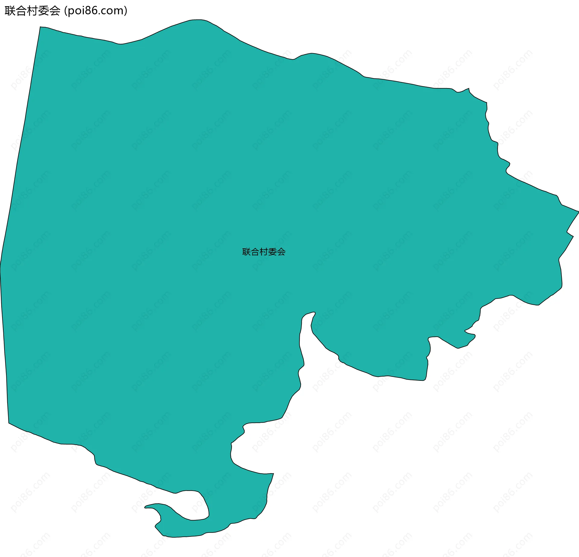 联合村委会边界地图
