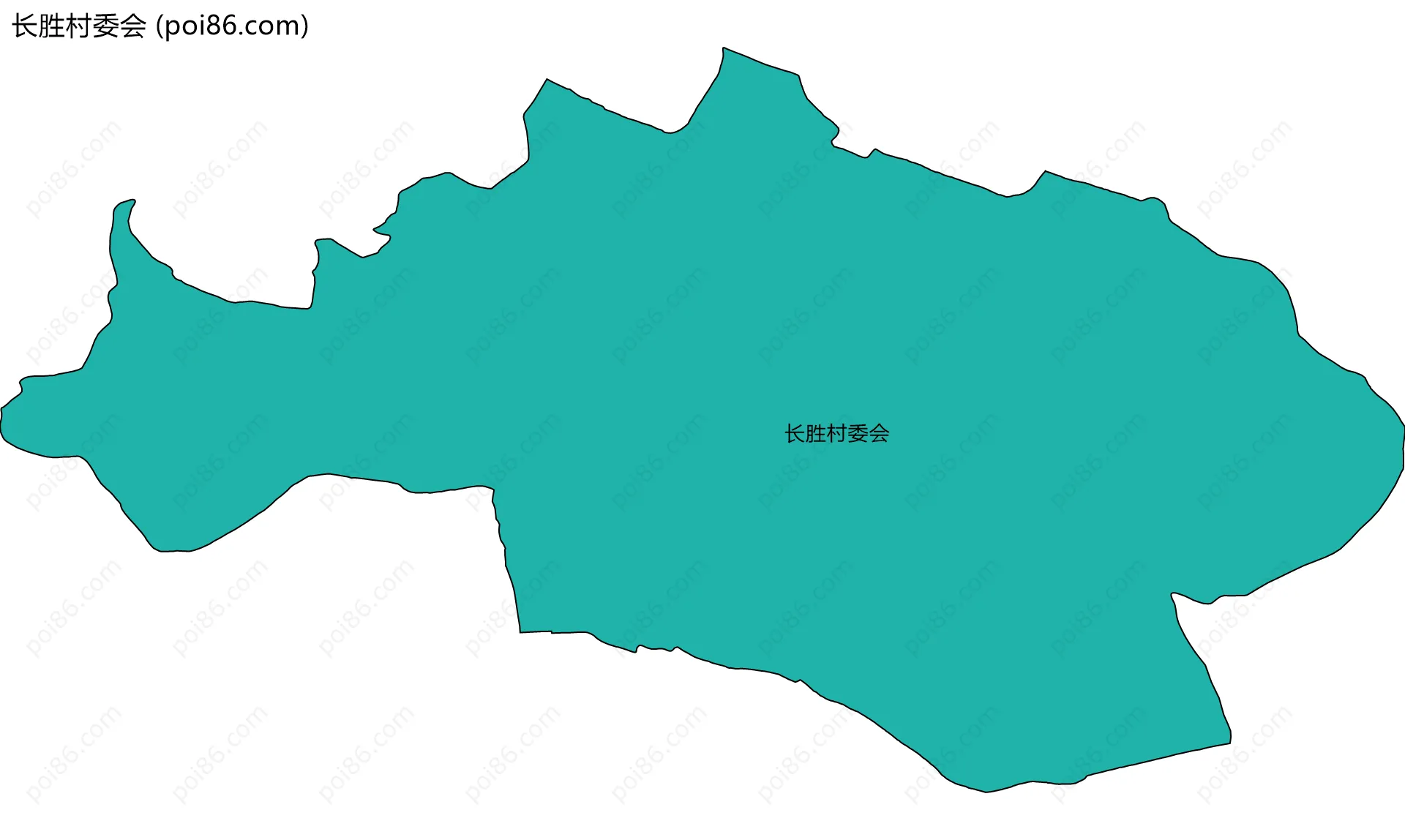 长胜村委会边界地图