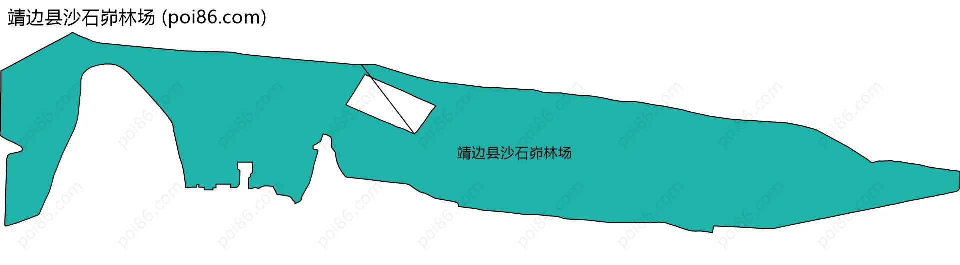 靖边县沙石峁林场边界地图