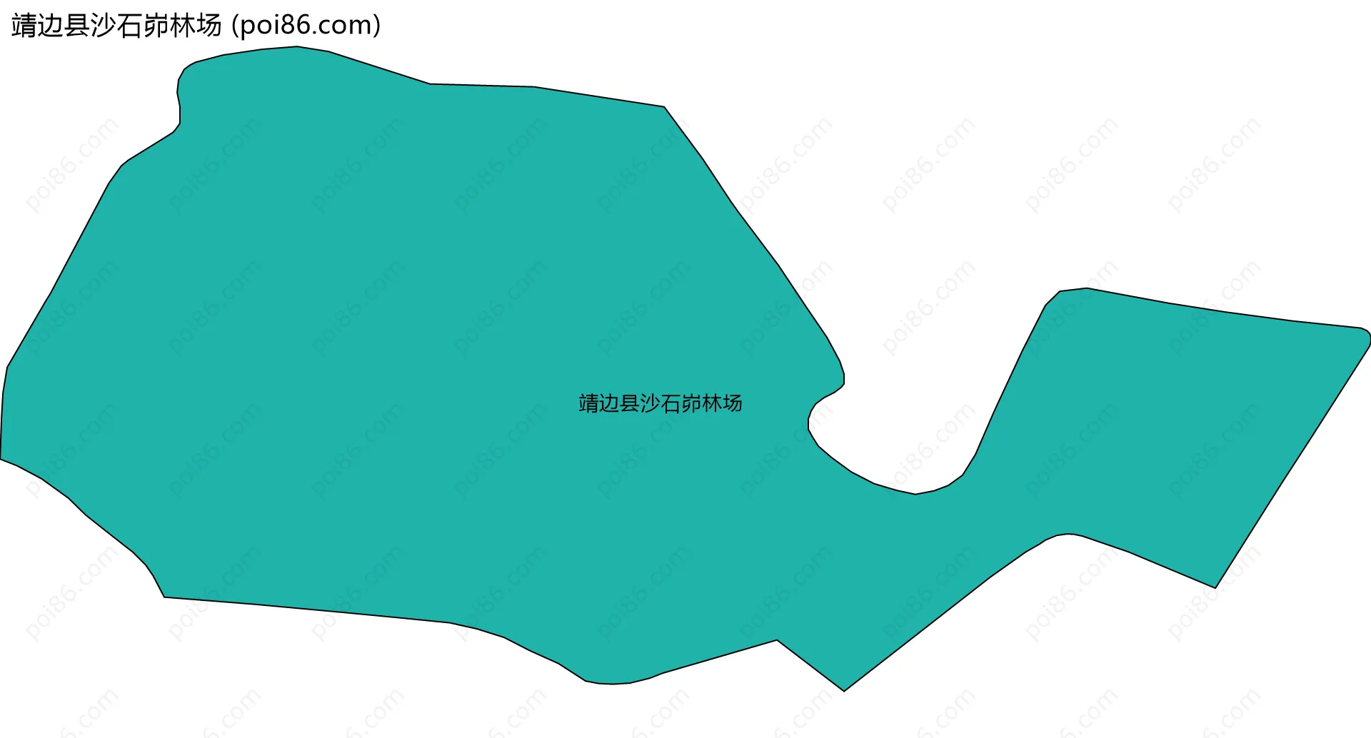 靖边县沙石峁林场边界地图