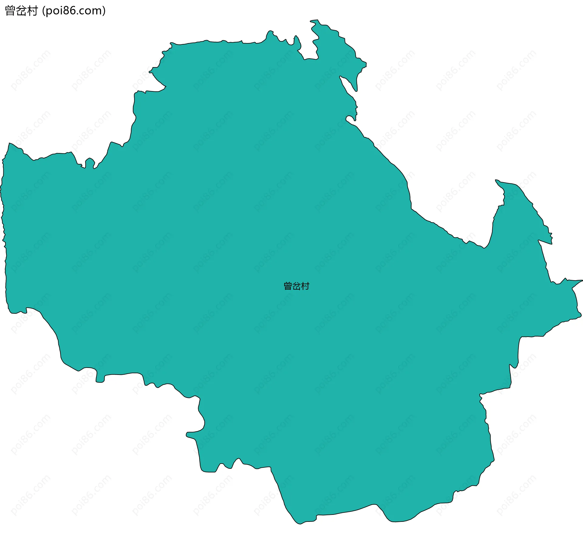 曾岔村边界地图