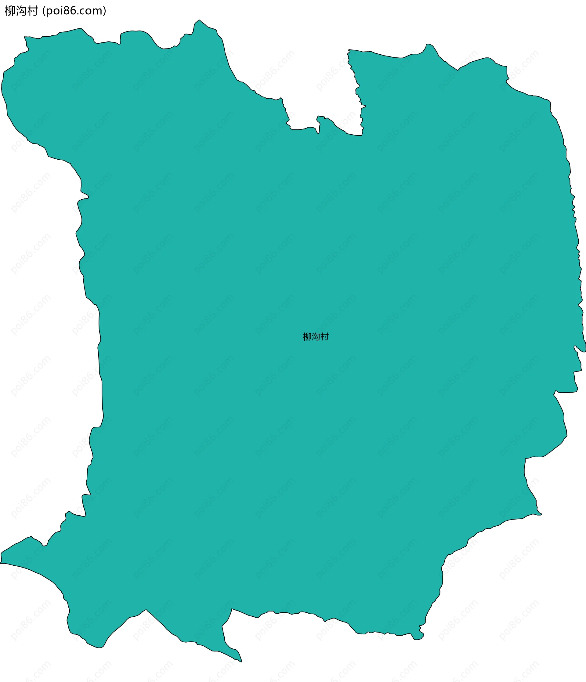 柳沟村边界地图