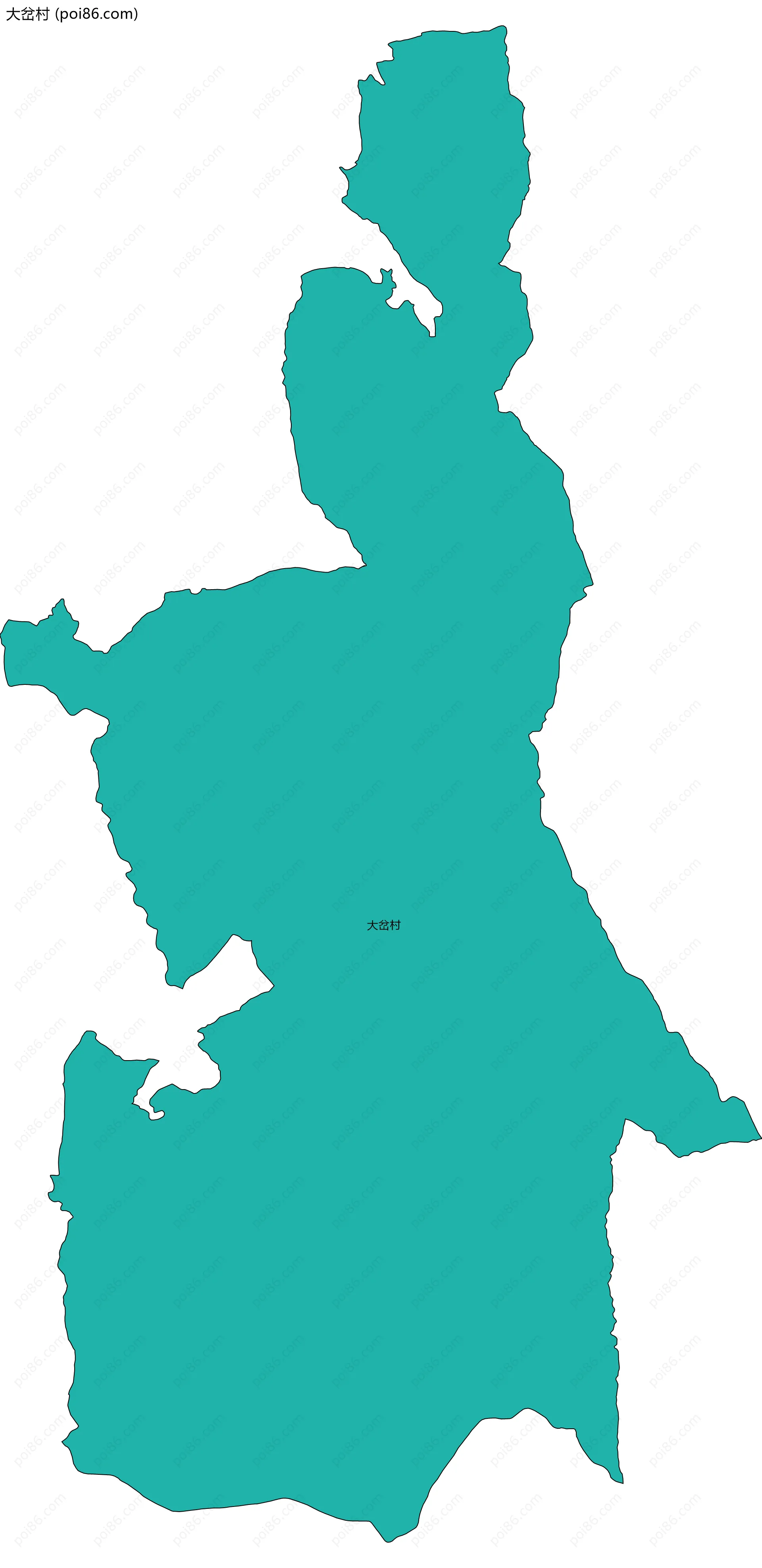 大岔村边界地图