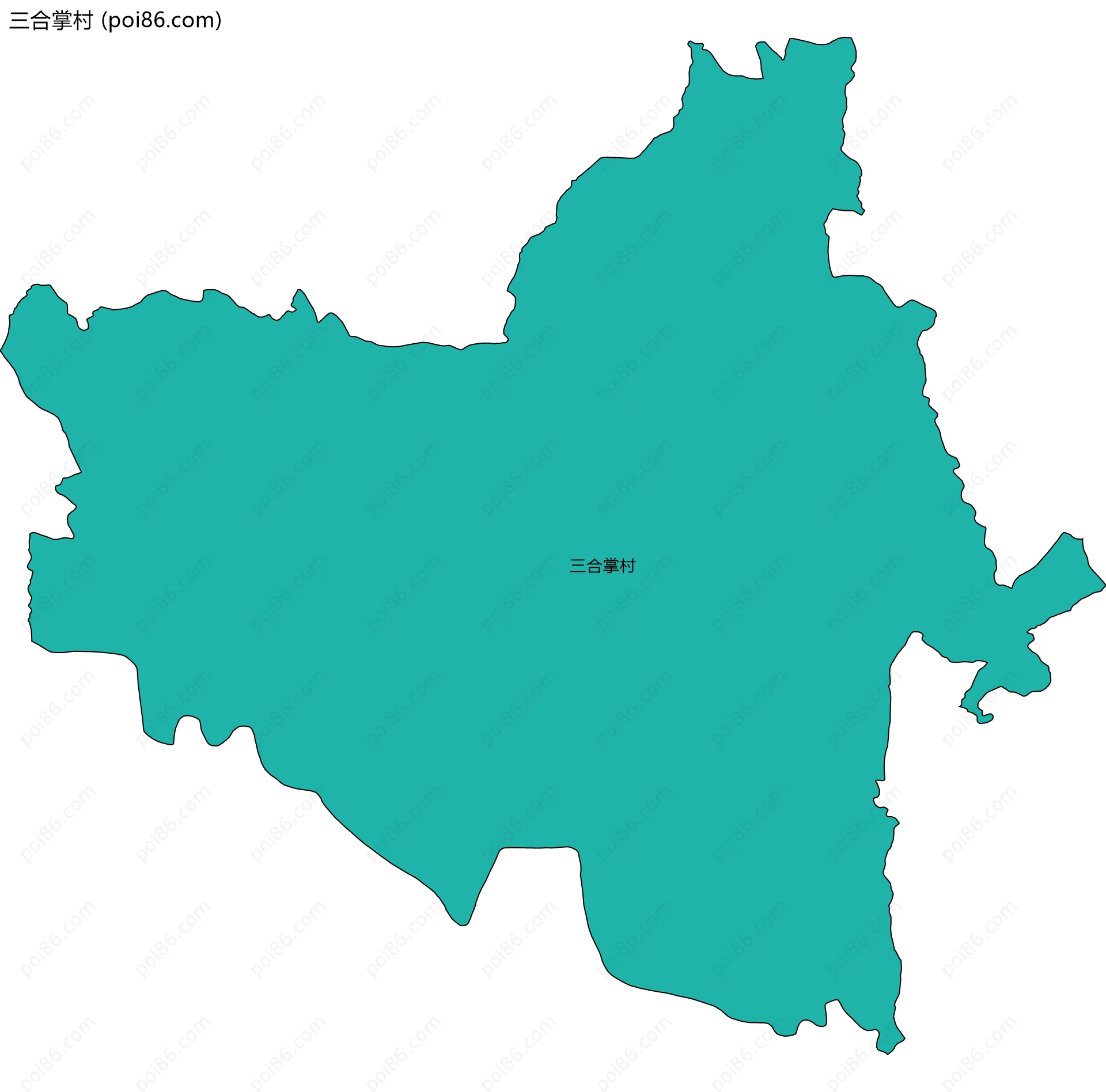 三合掌村边界地图