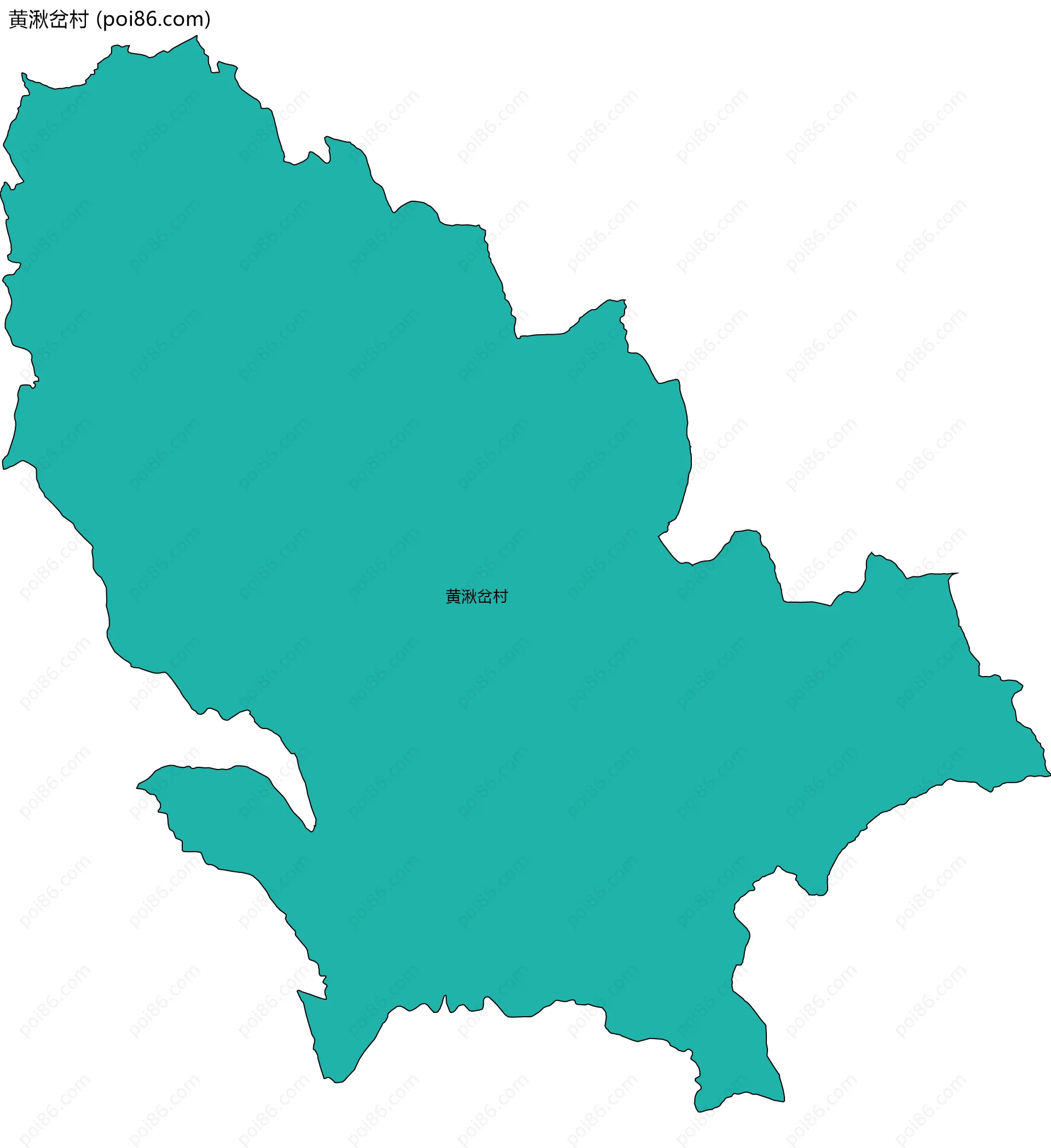 黄湫岔村边界地图