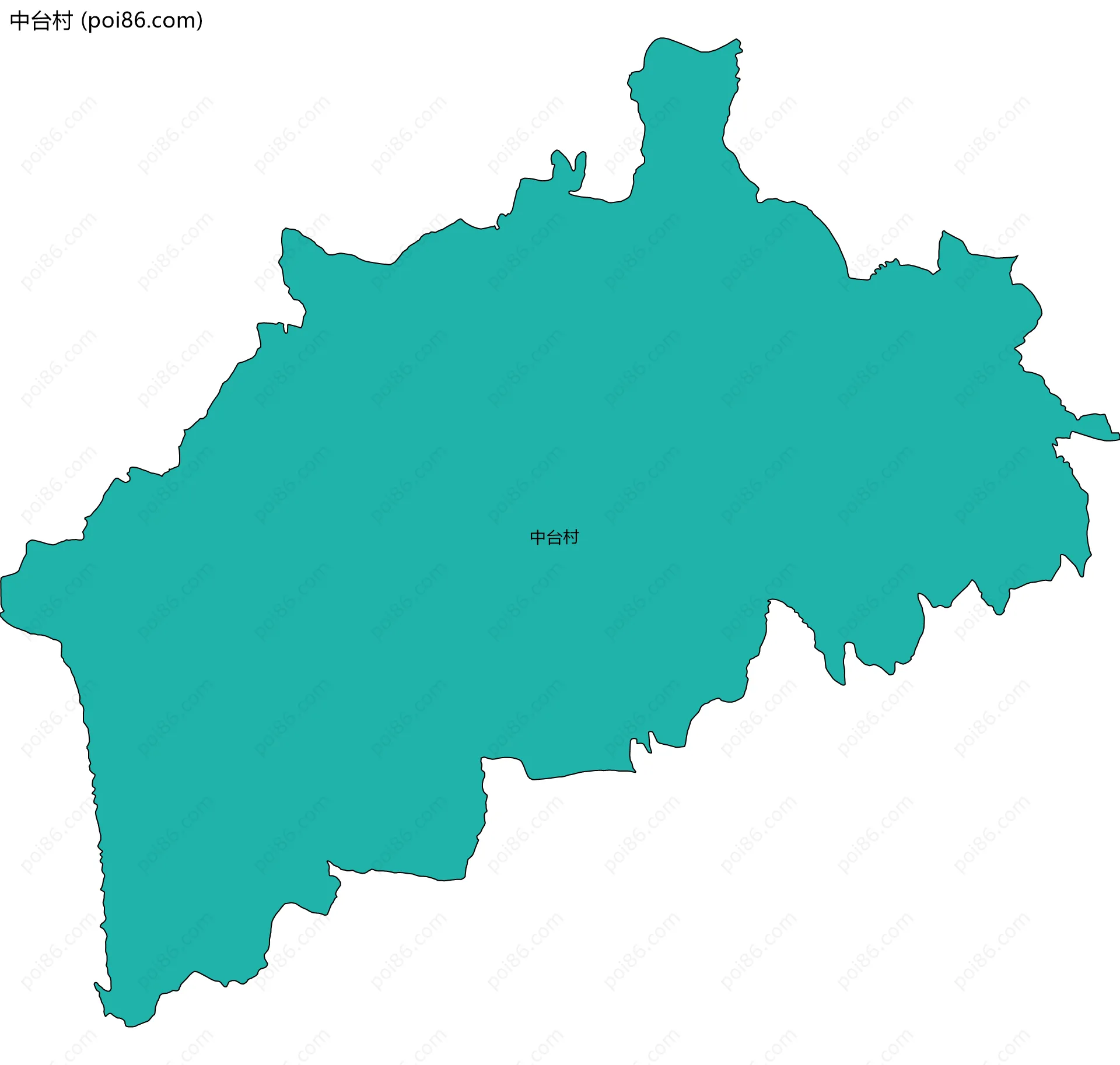 中台村边界地图