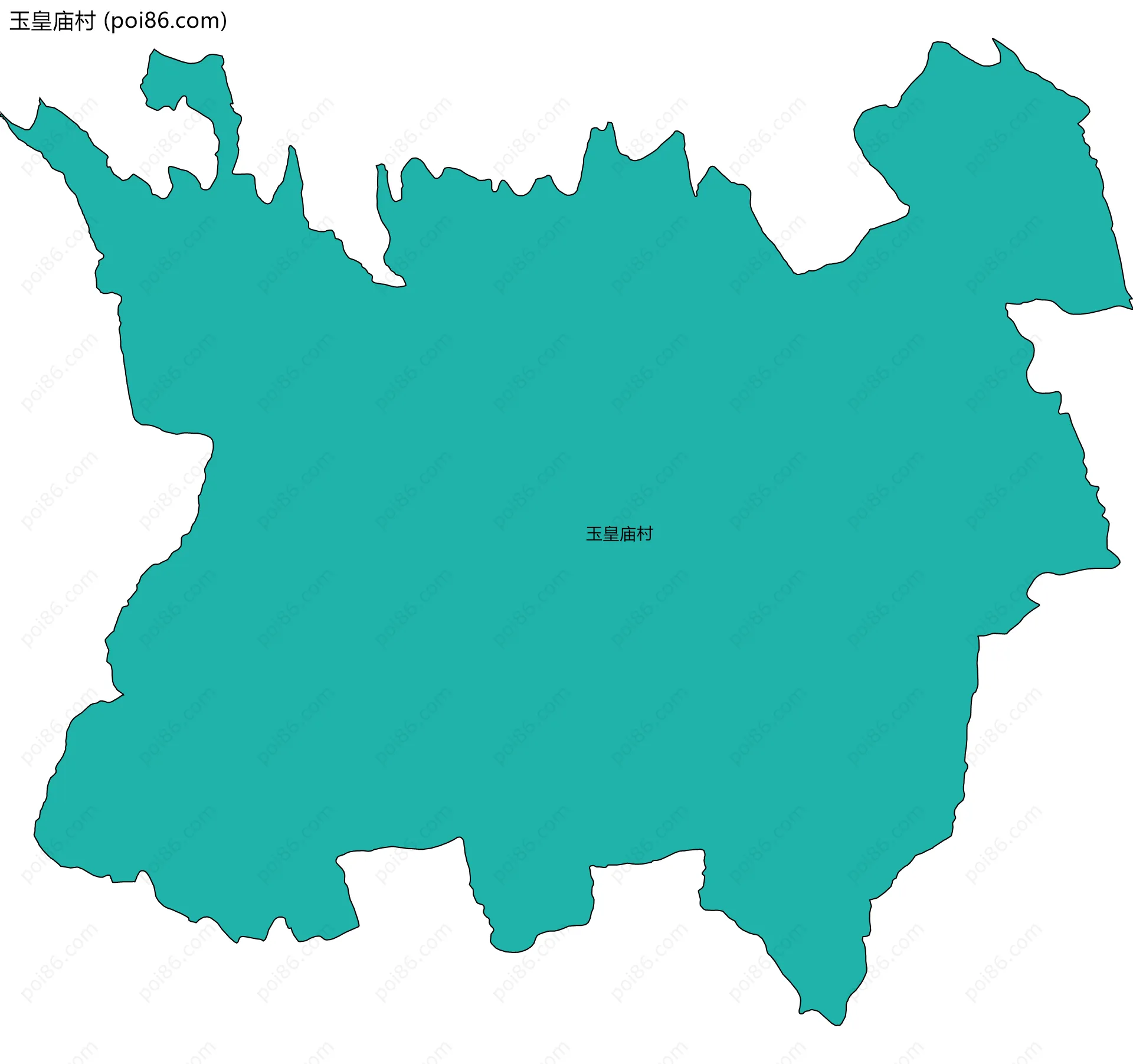 玉皇庙村边界地图