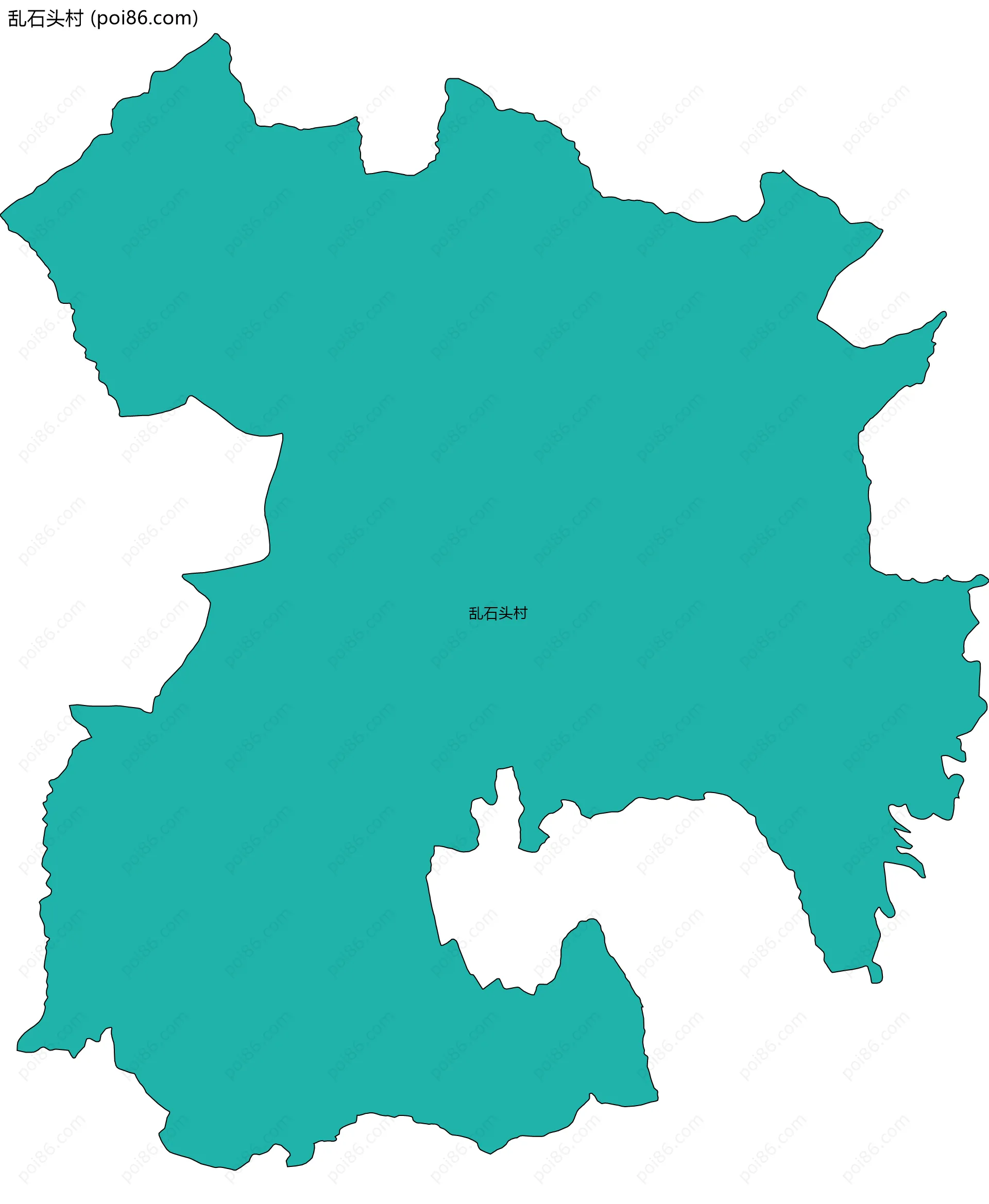 乱石头村边界地图