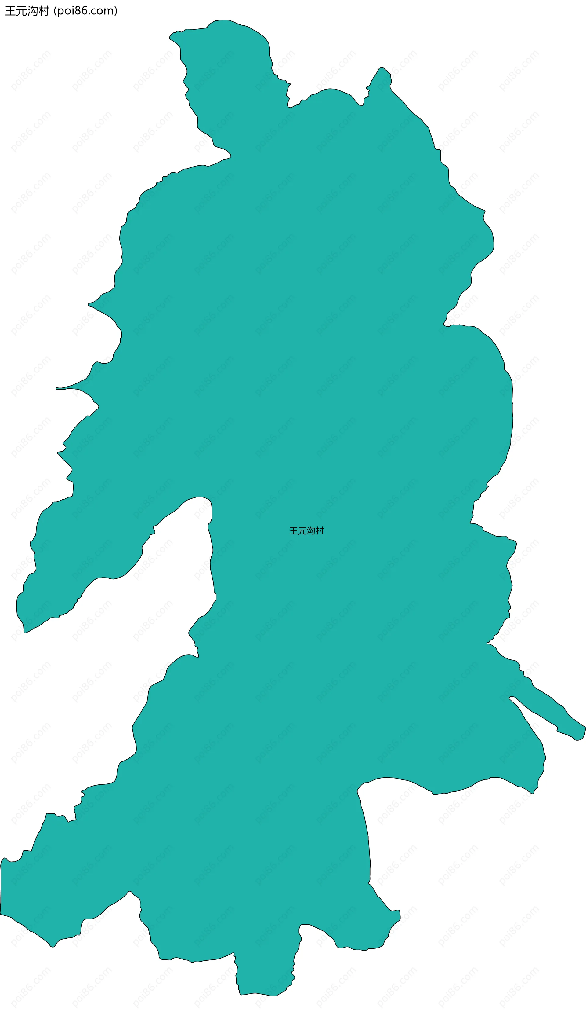 王元沟村边界地图