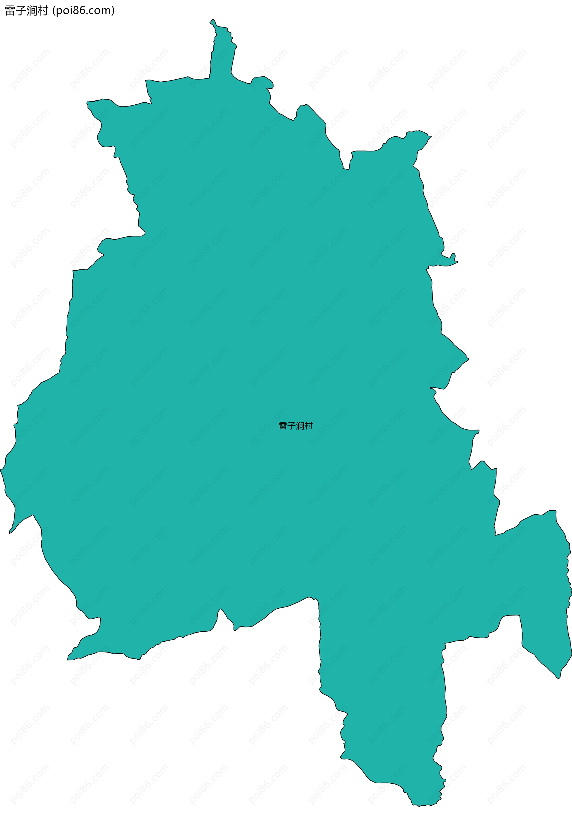 雷子涧村边界地图