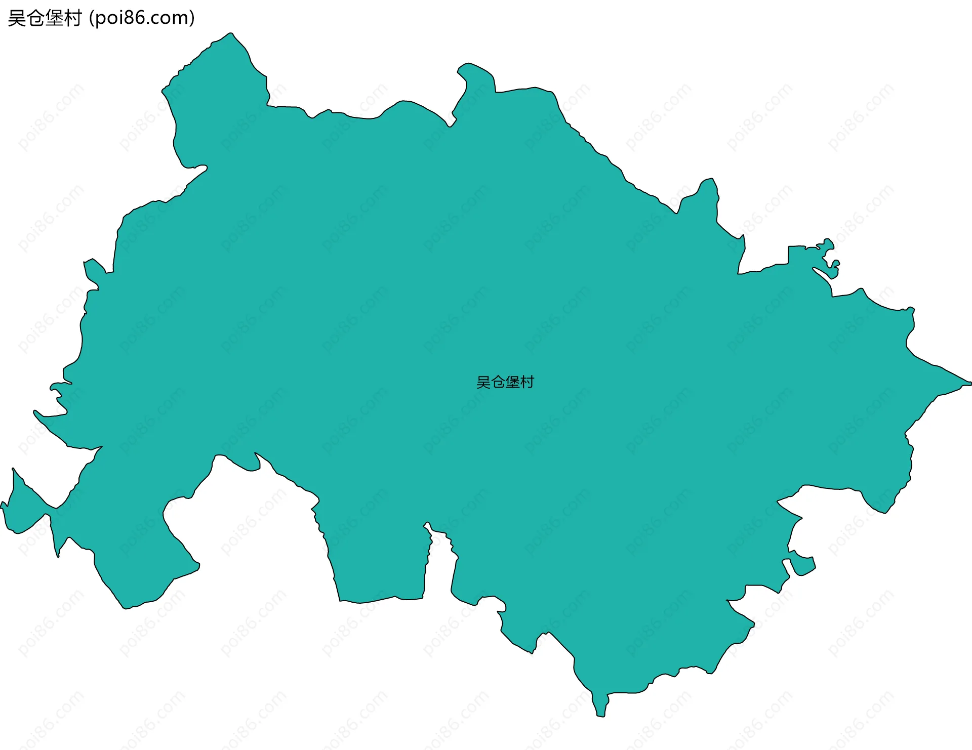 吴仓堡村边界地图