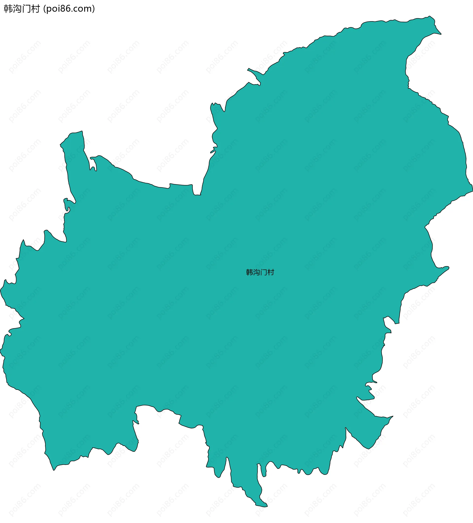 韩沟门村边界地图