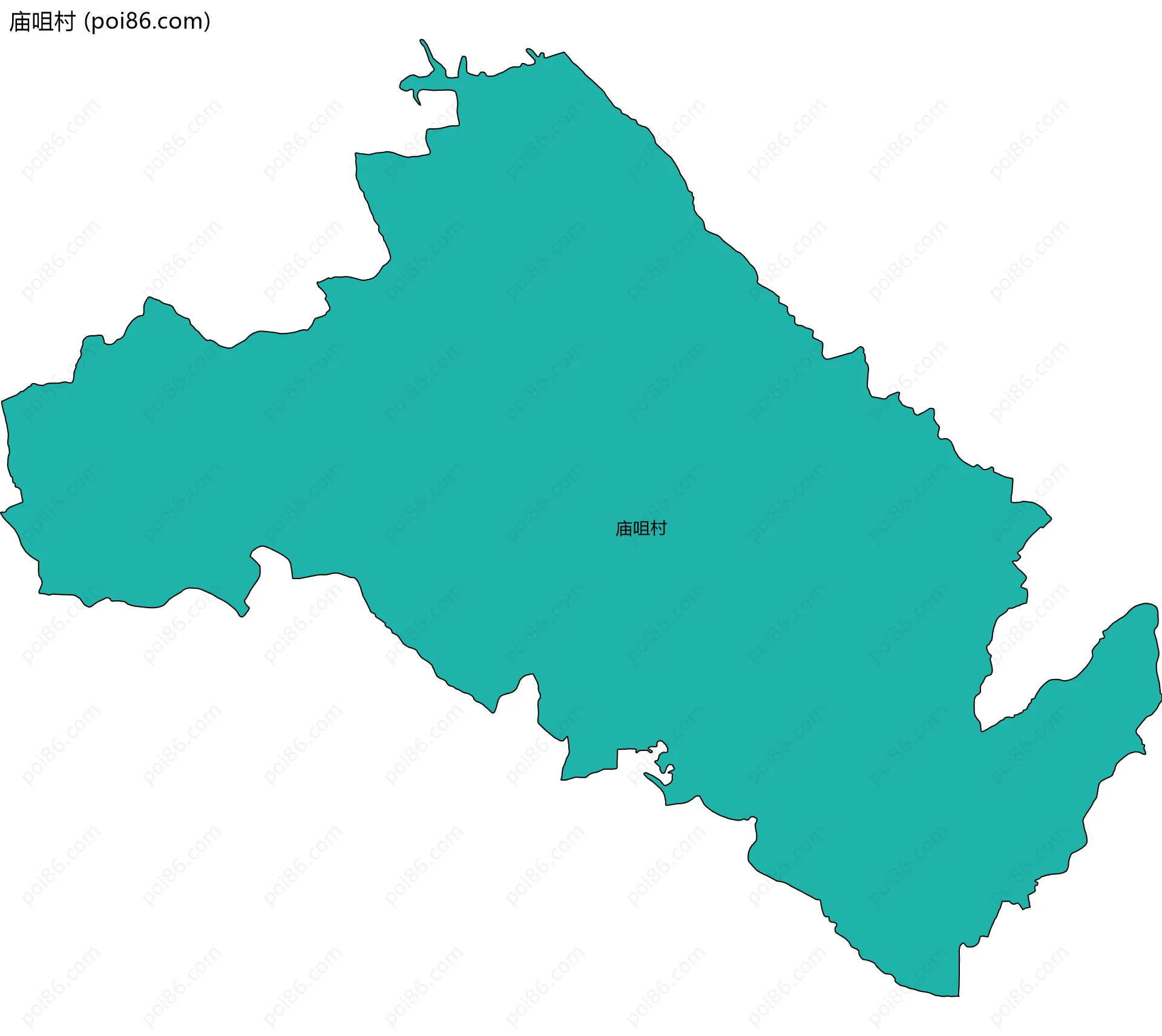 庙咀村边界地图