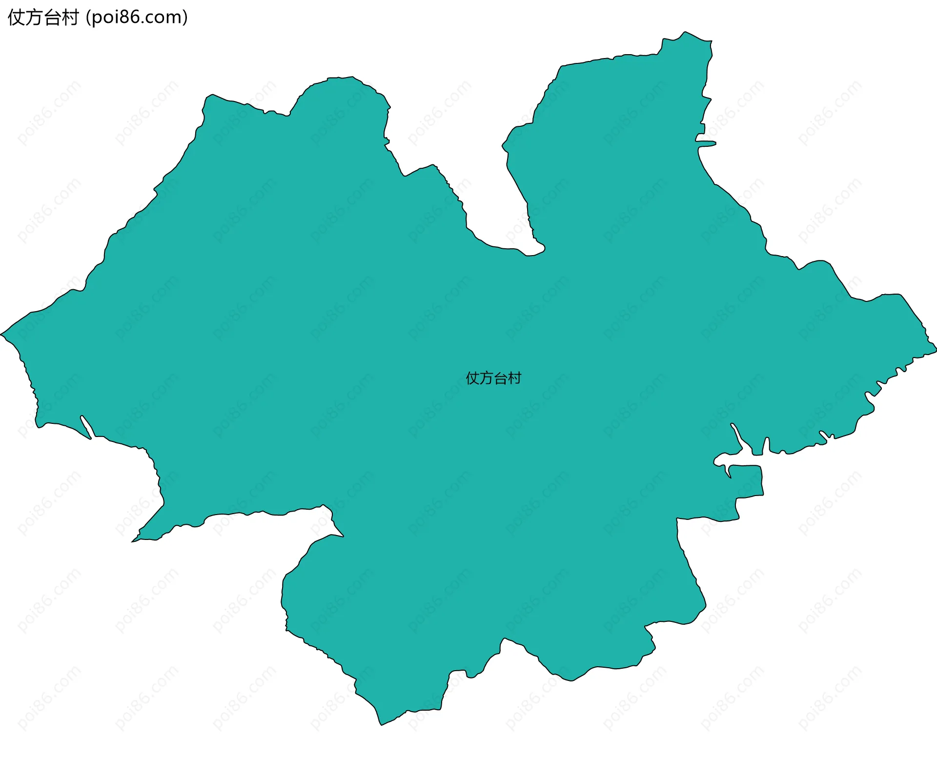 仗方台村边界地图