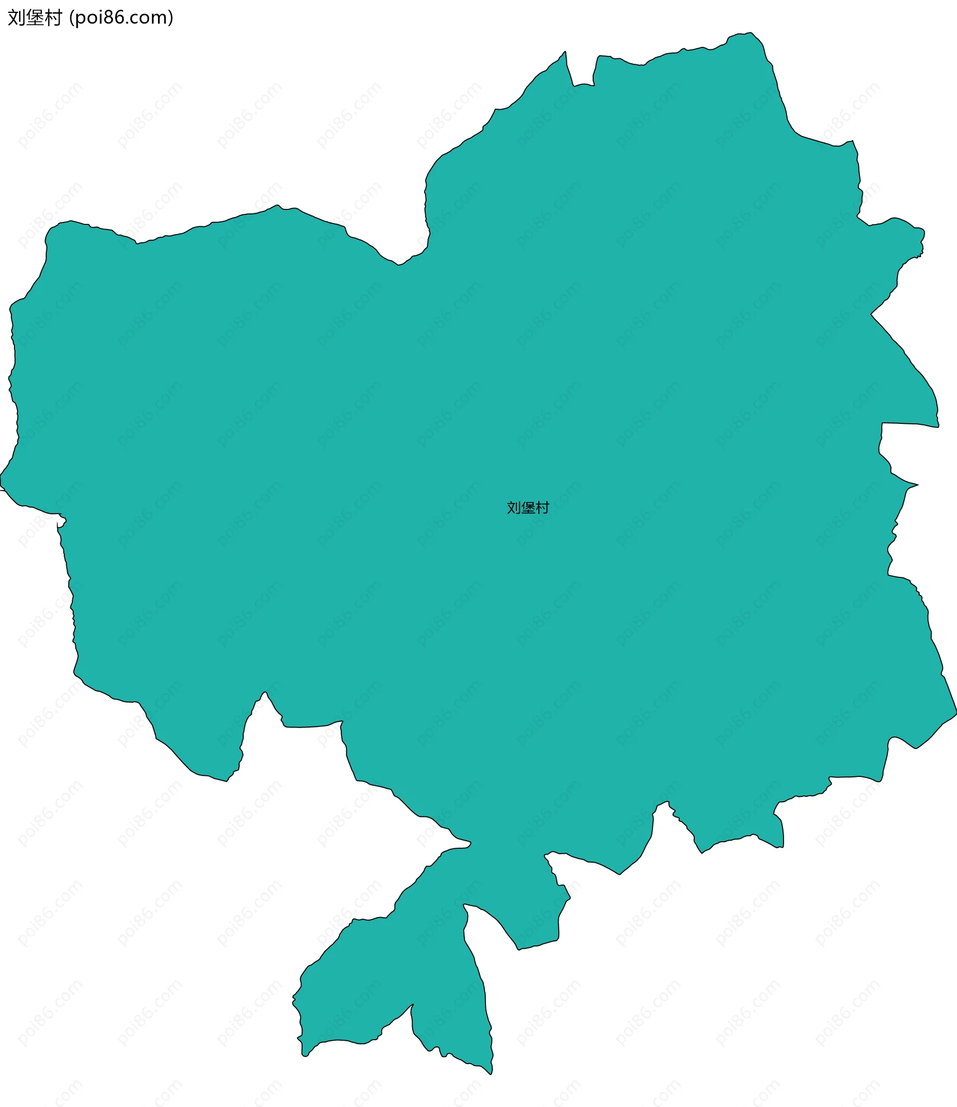 刘堡村边界地图