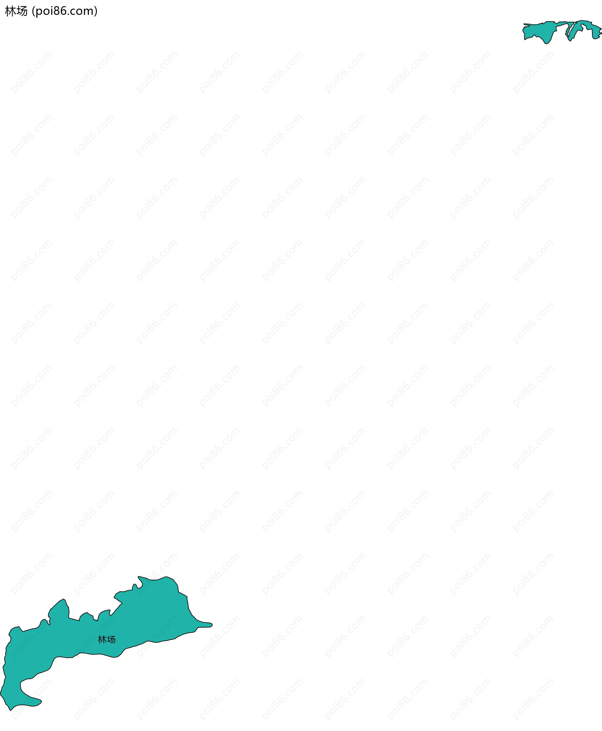 林场边界地图(五级行政区划)