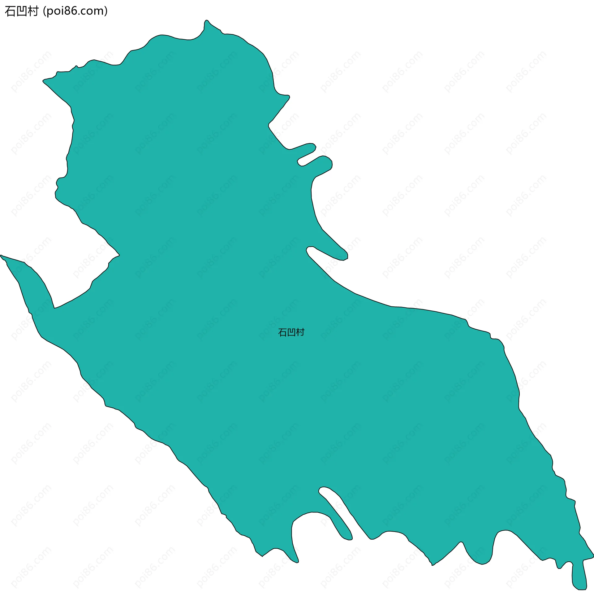 石凹村边界地图