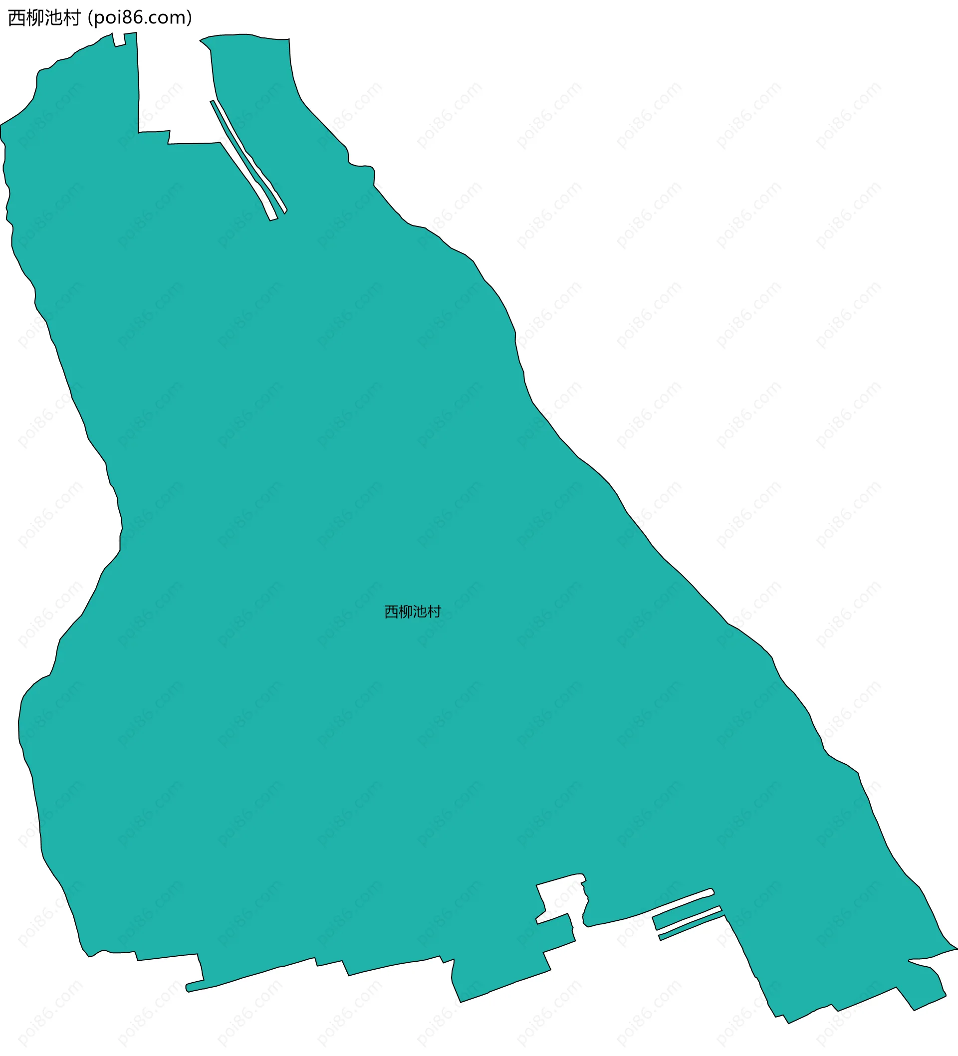 西柳池村边界地图