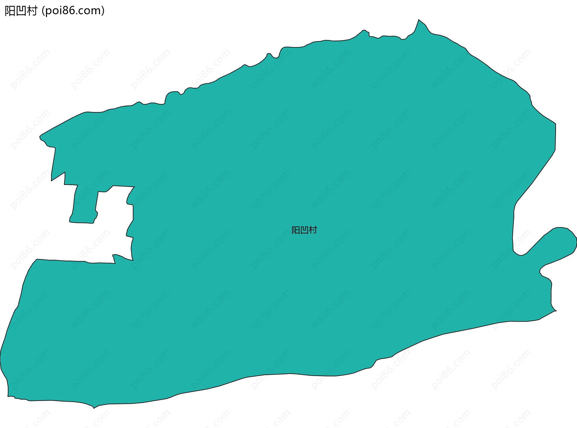 阳凹村边界地图