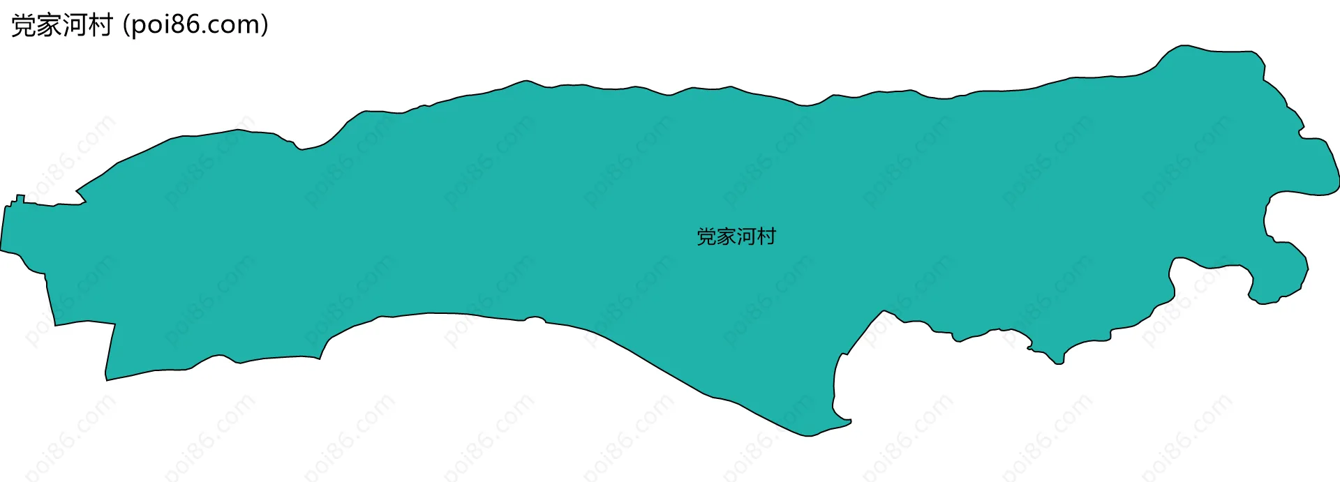党家河村边界地图