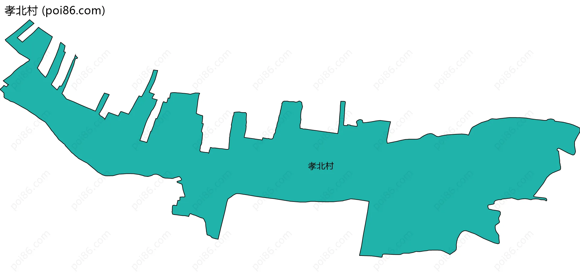 孝北村边界地图