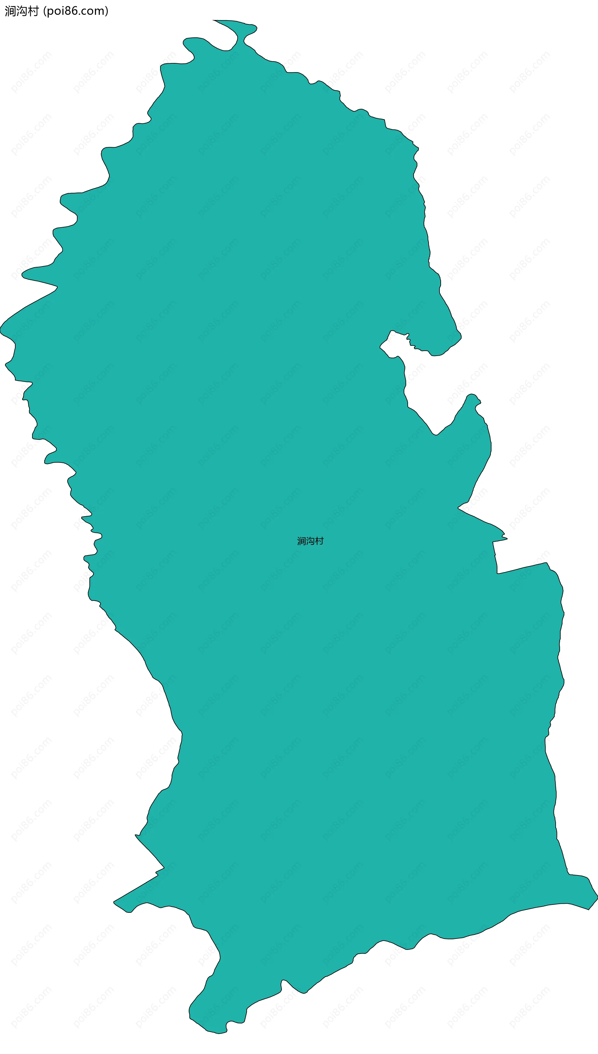 涧沟村边界地图