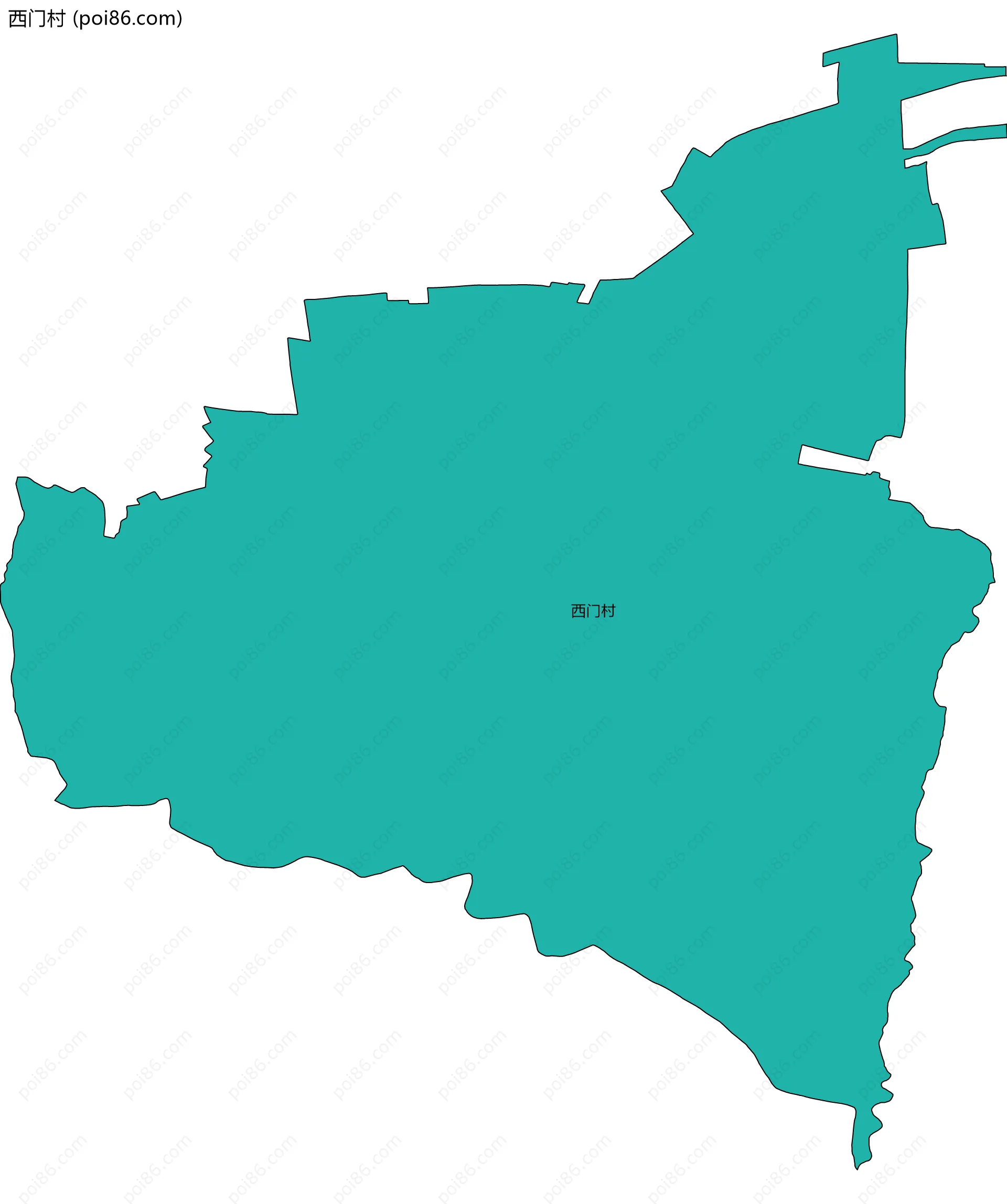 西门村边界地图