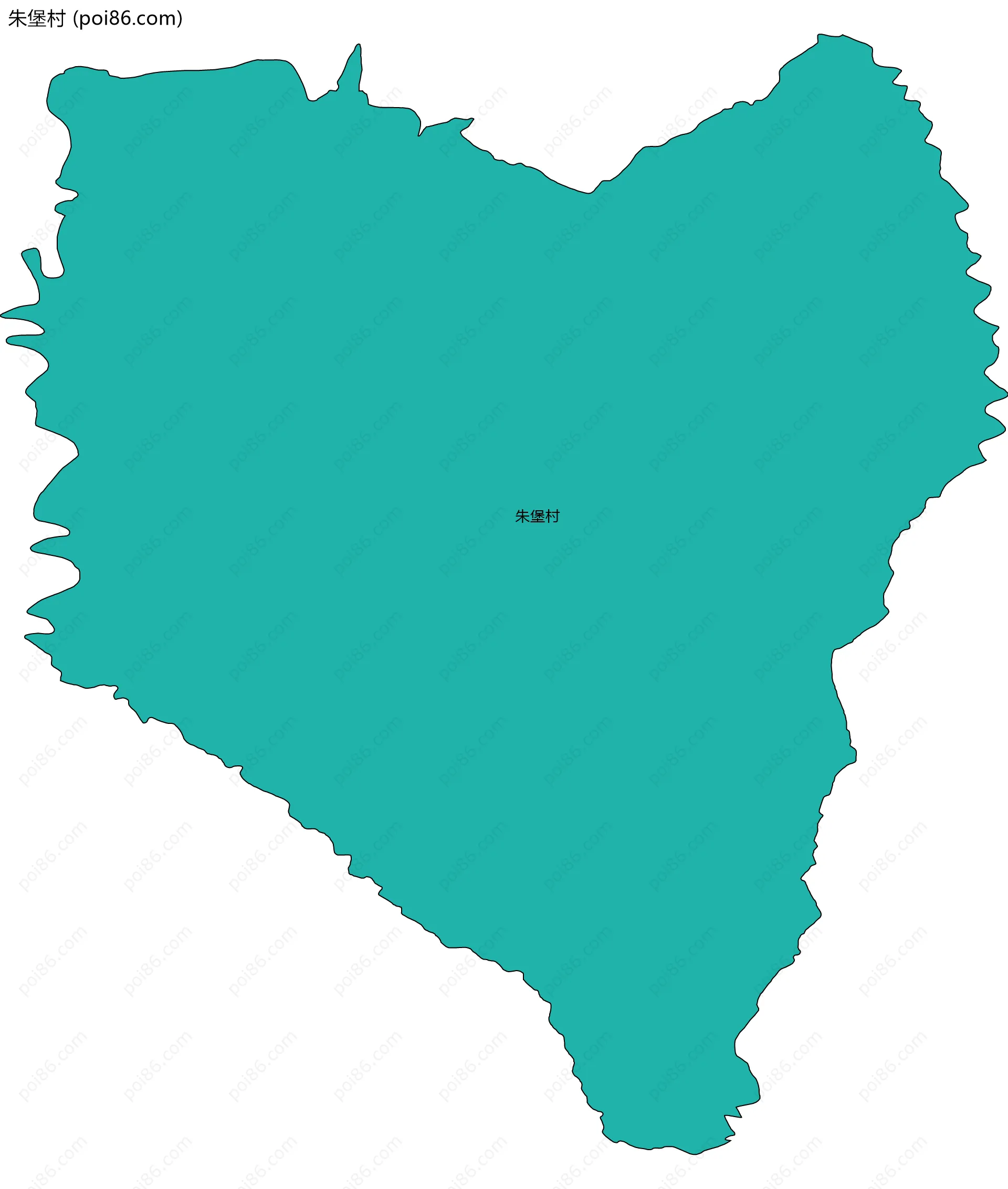 朱堡村边界地图