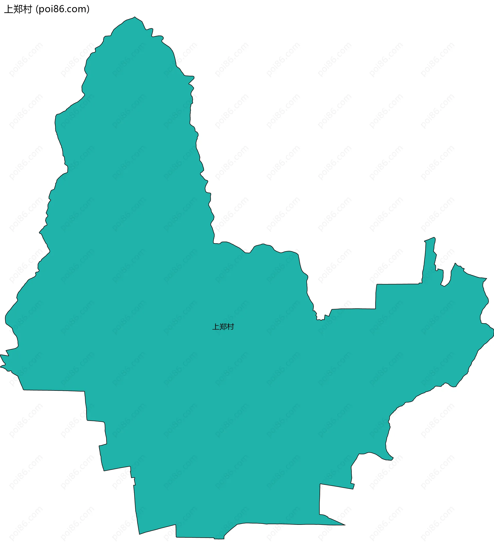 上郑村边界地图