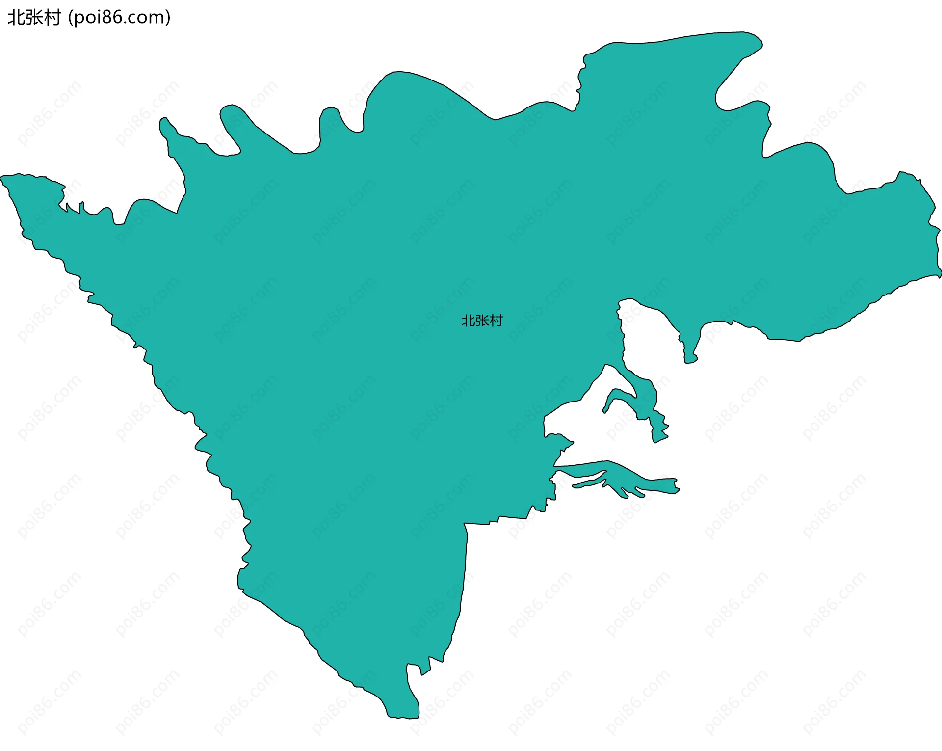 北张村边界地图
