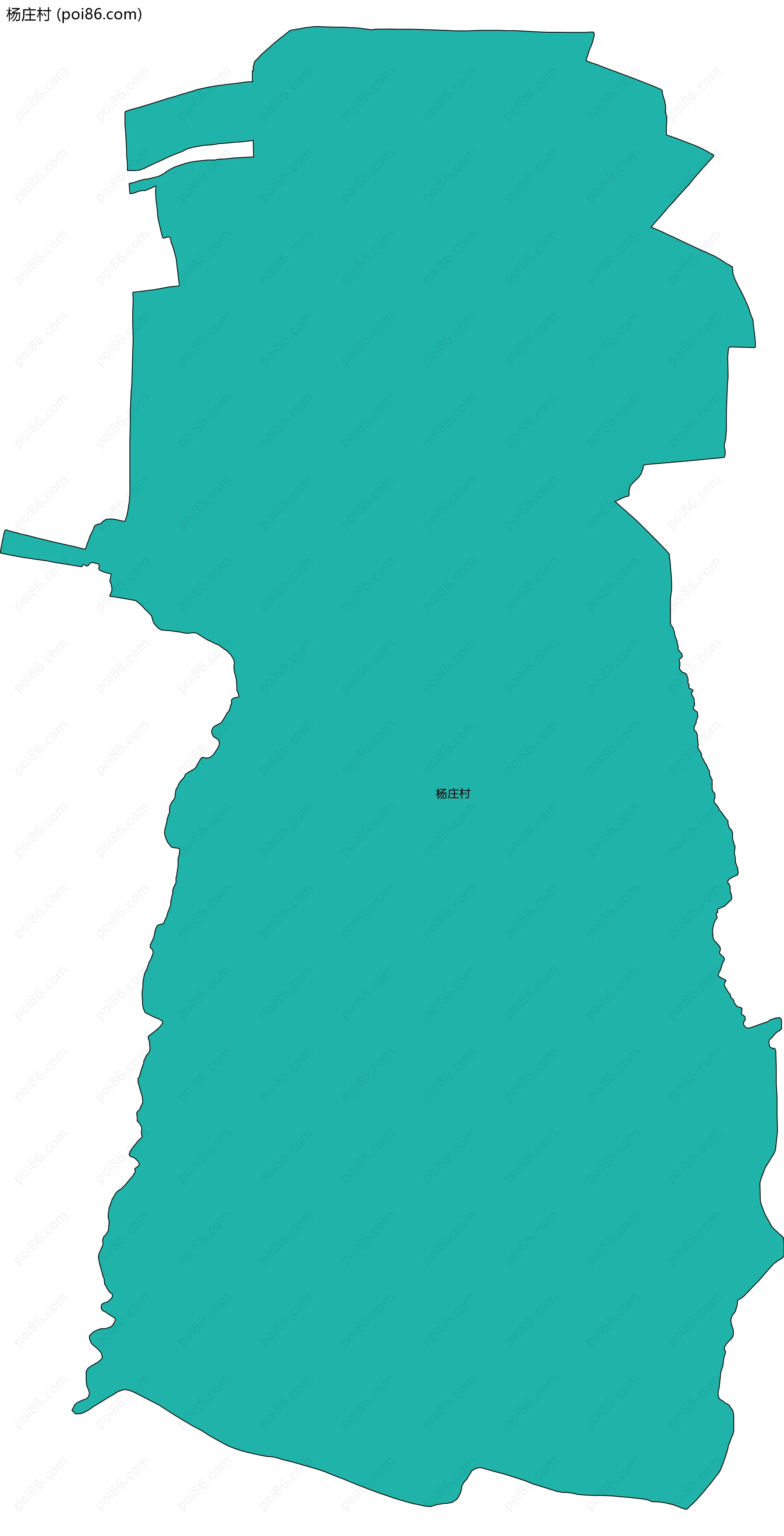 杨庄村边界地图