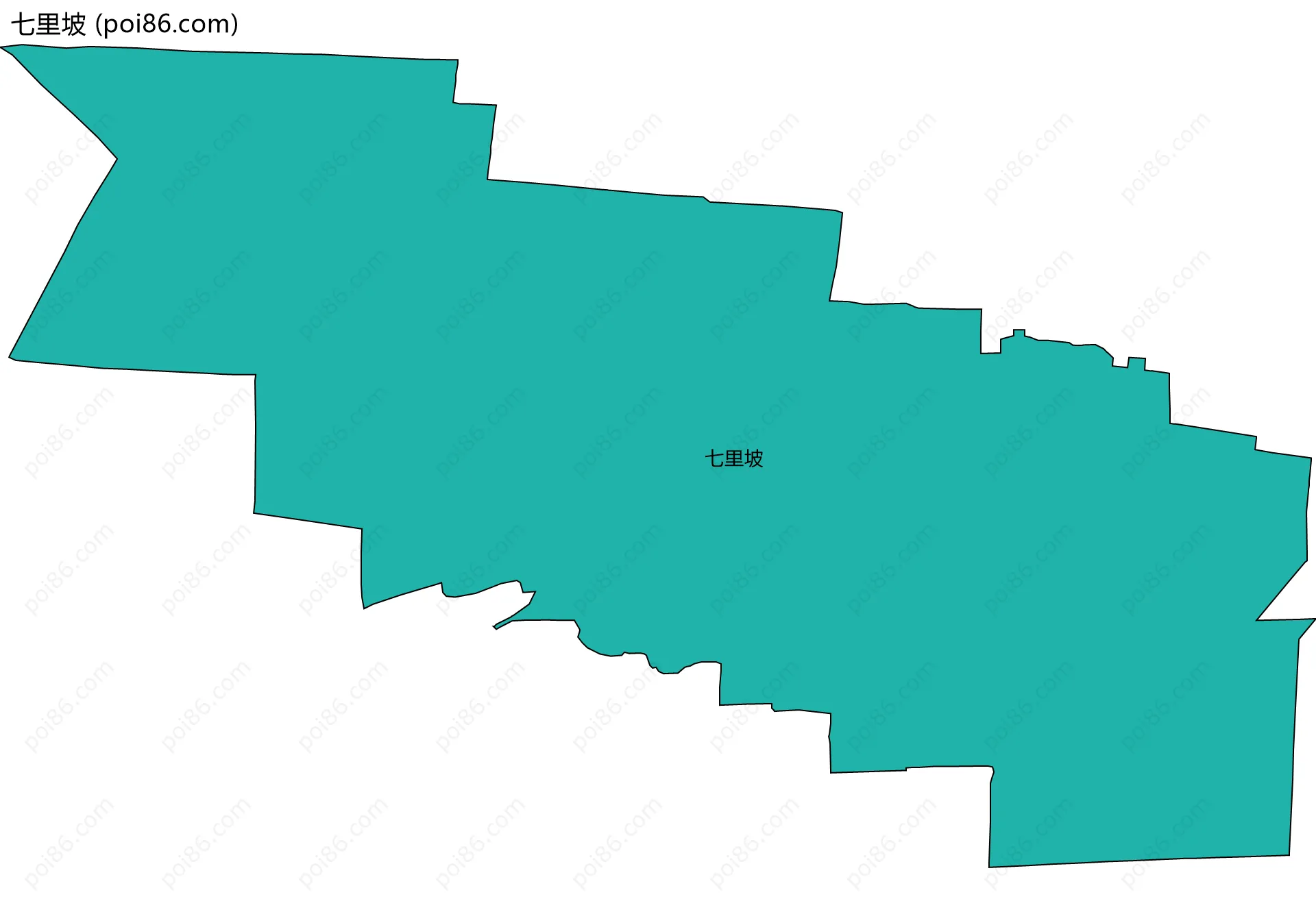 七里坡边界地图