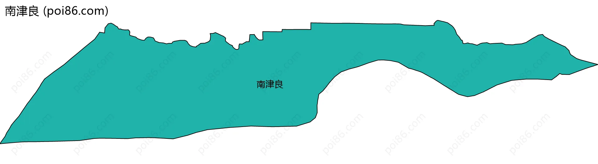 南津良边界地图