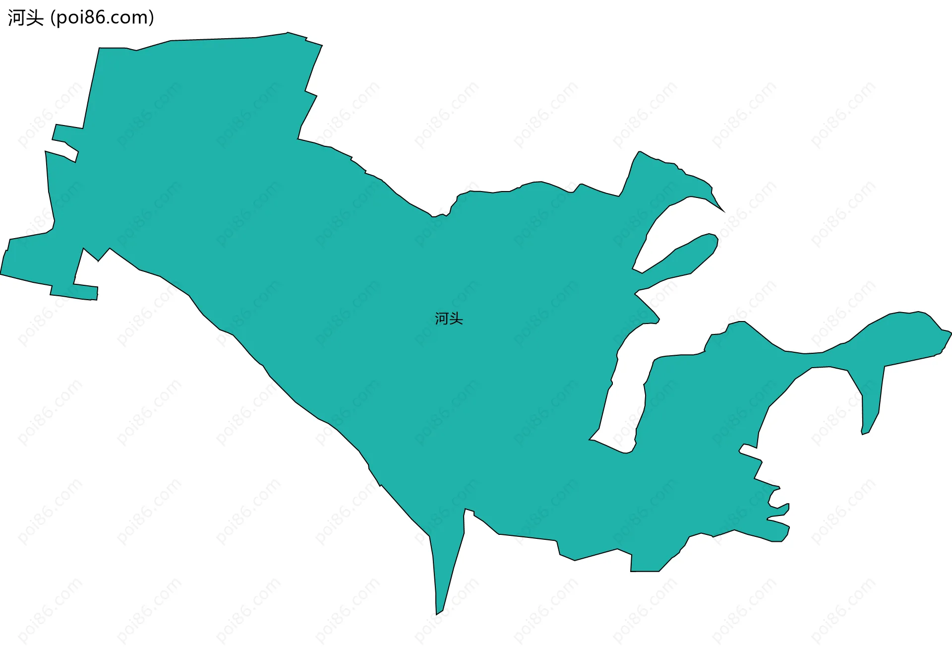 河头边界地图
