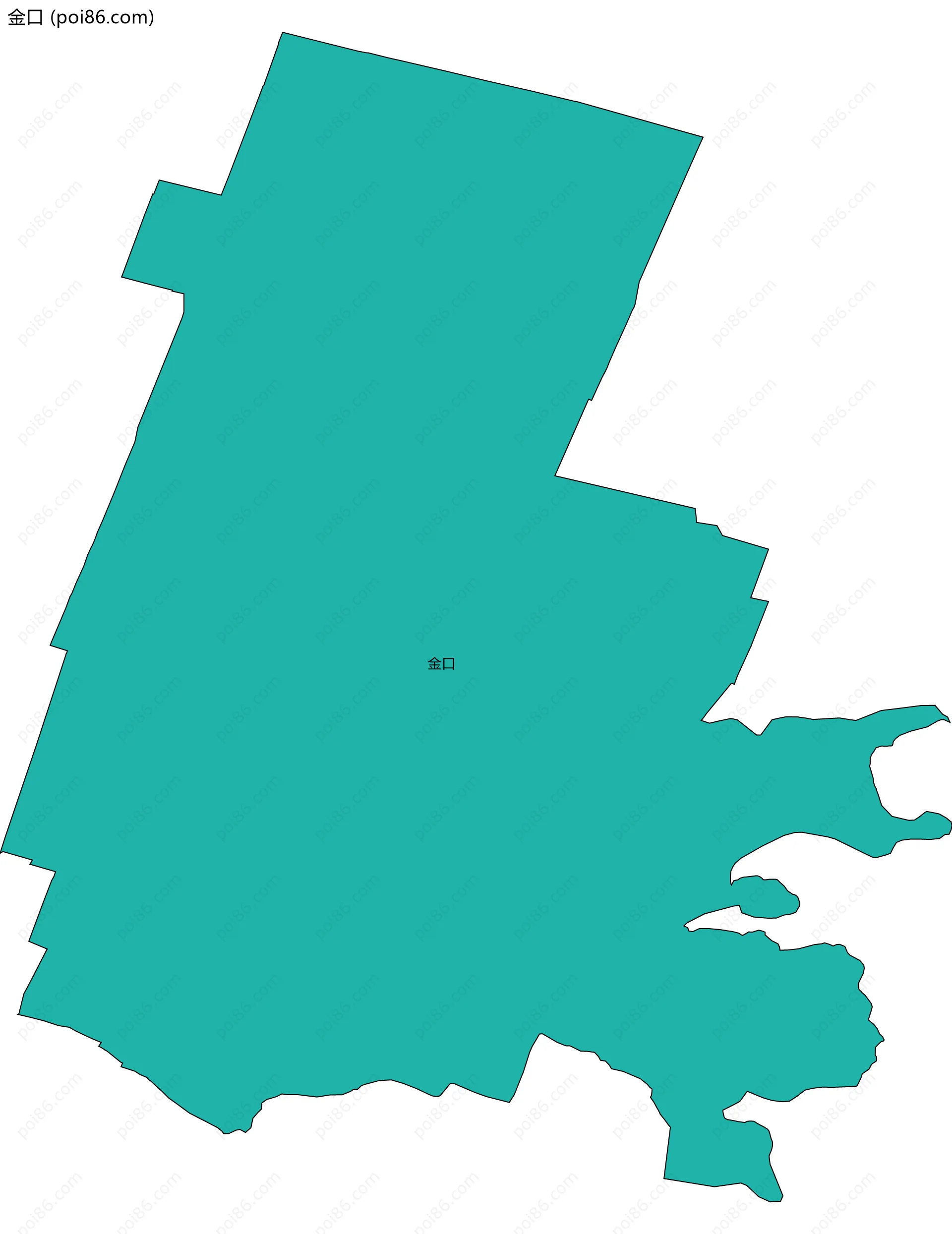 金口边界地图