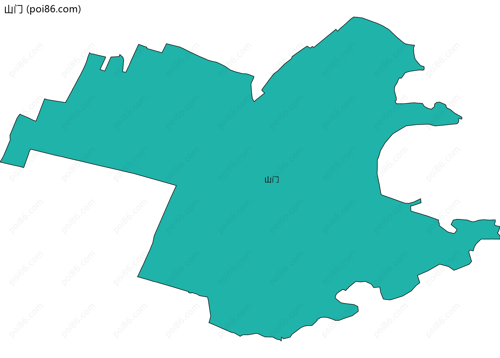 山门边界地图