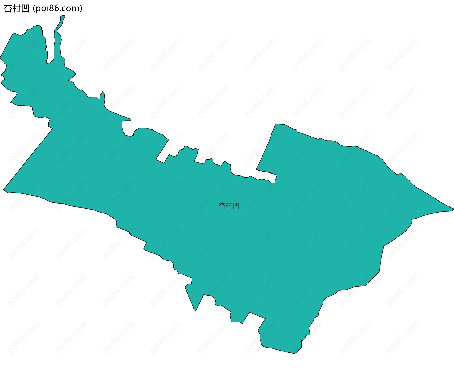 杏村凹边界地图