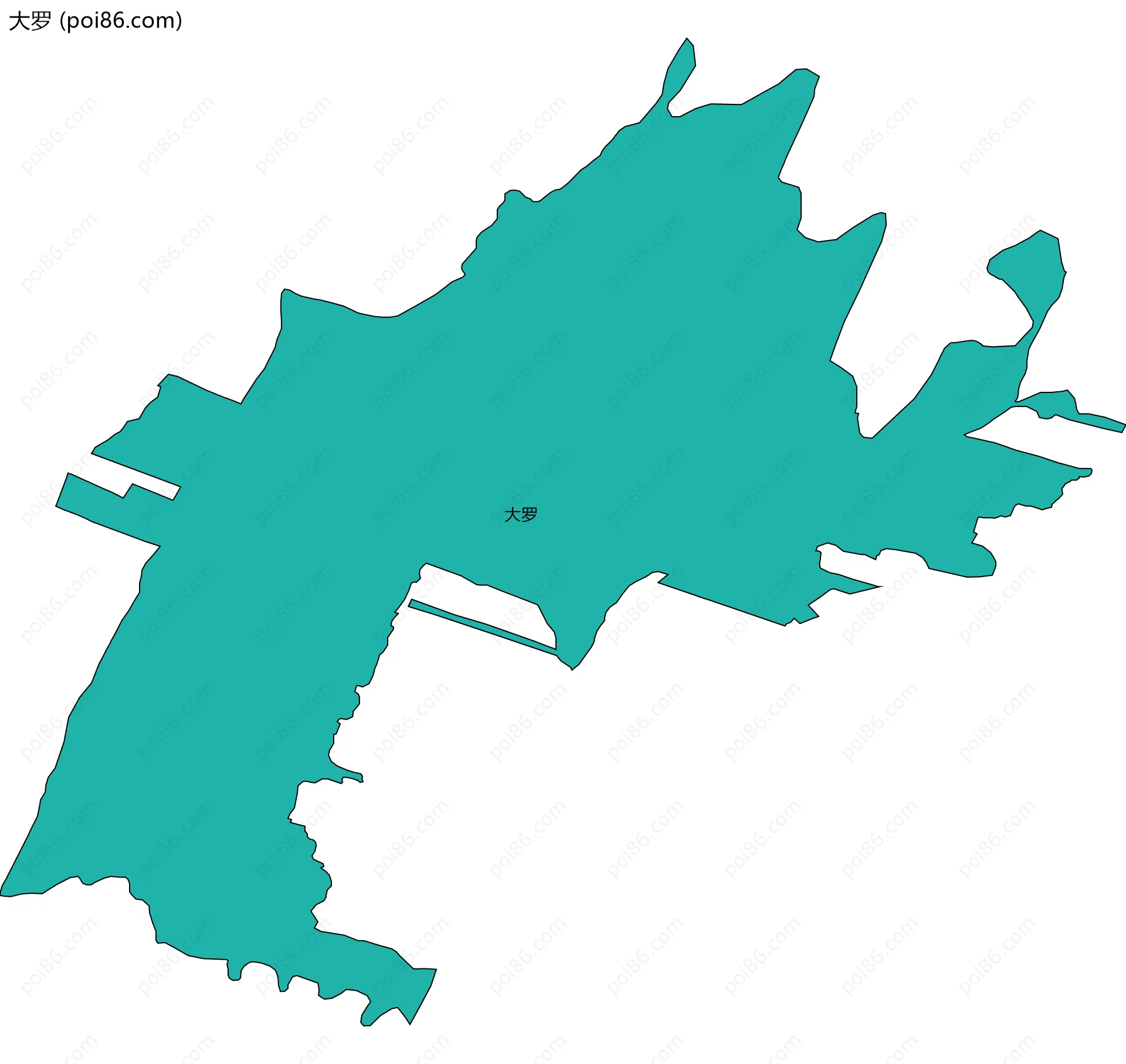 大罗边界地图
