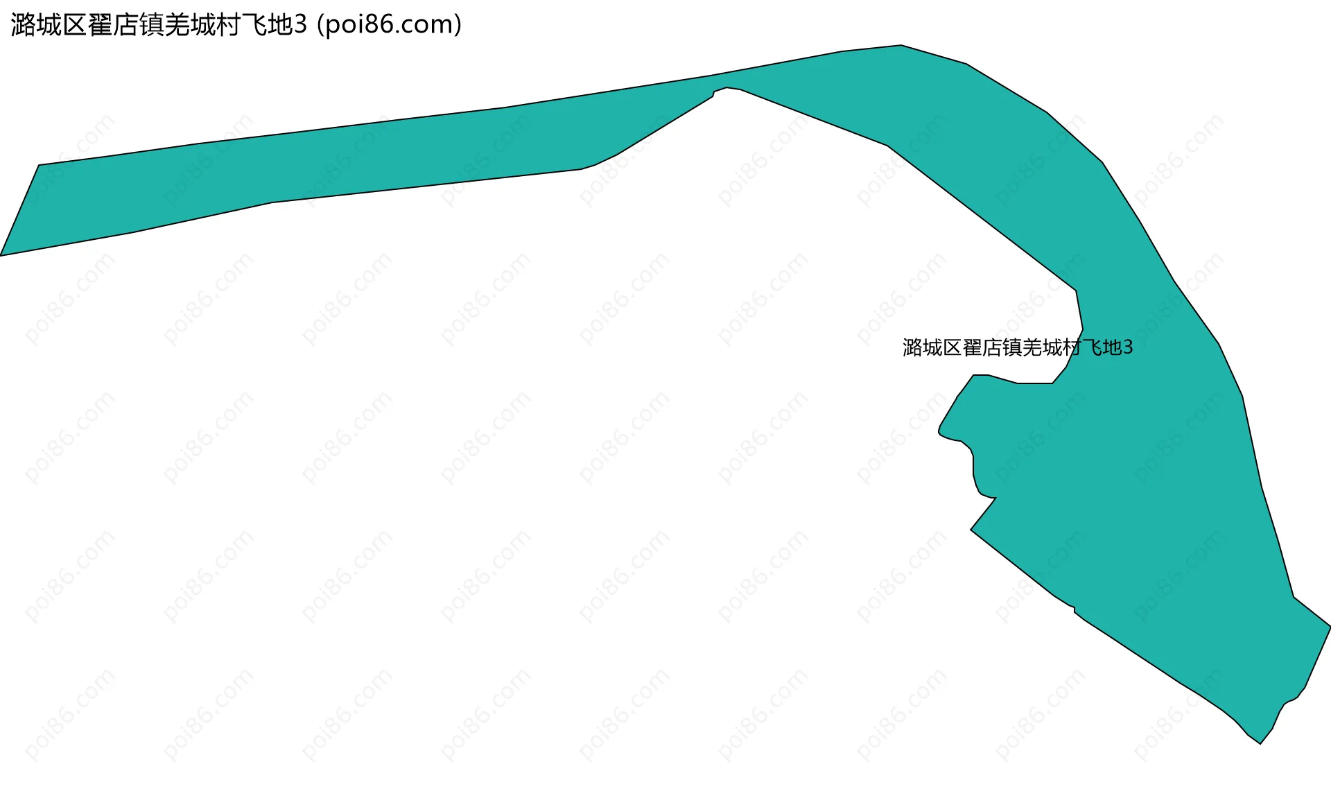 潞城区翟店镇羌城村飞地3边界地图