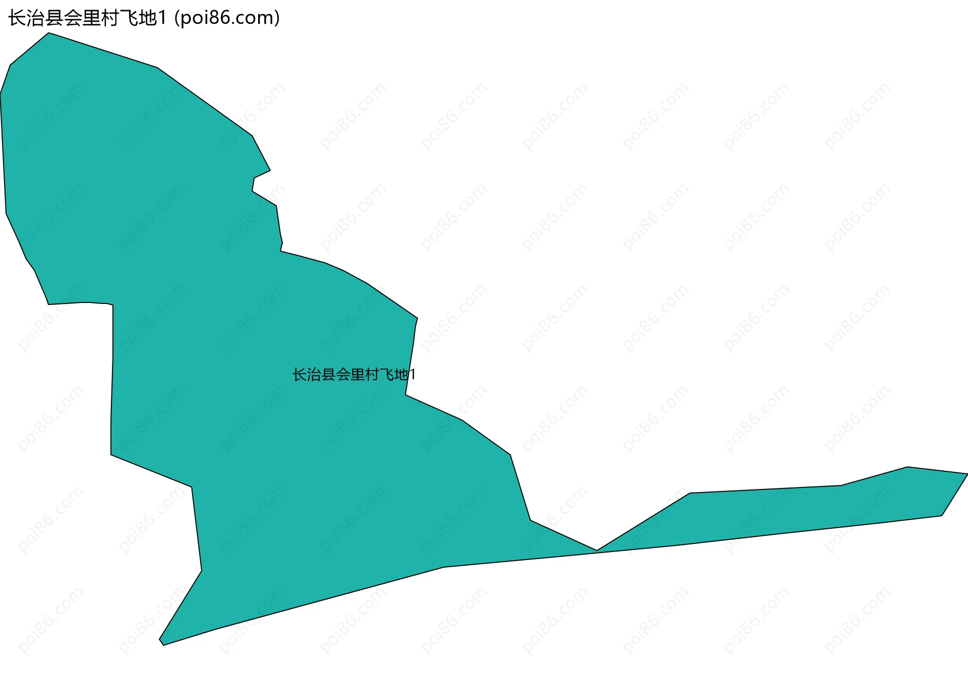 长治县会里村飞地1边界地图