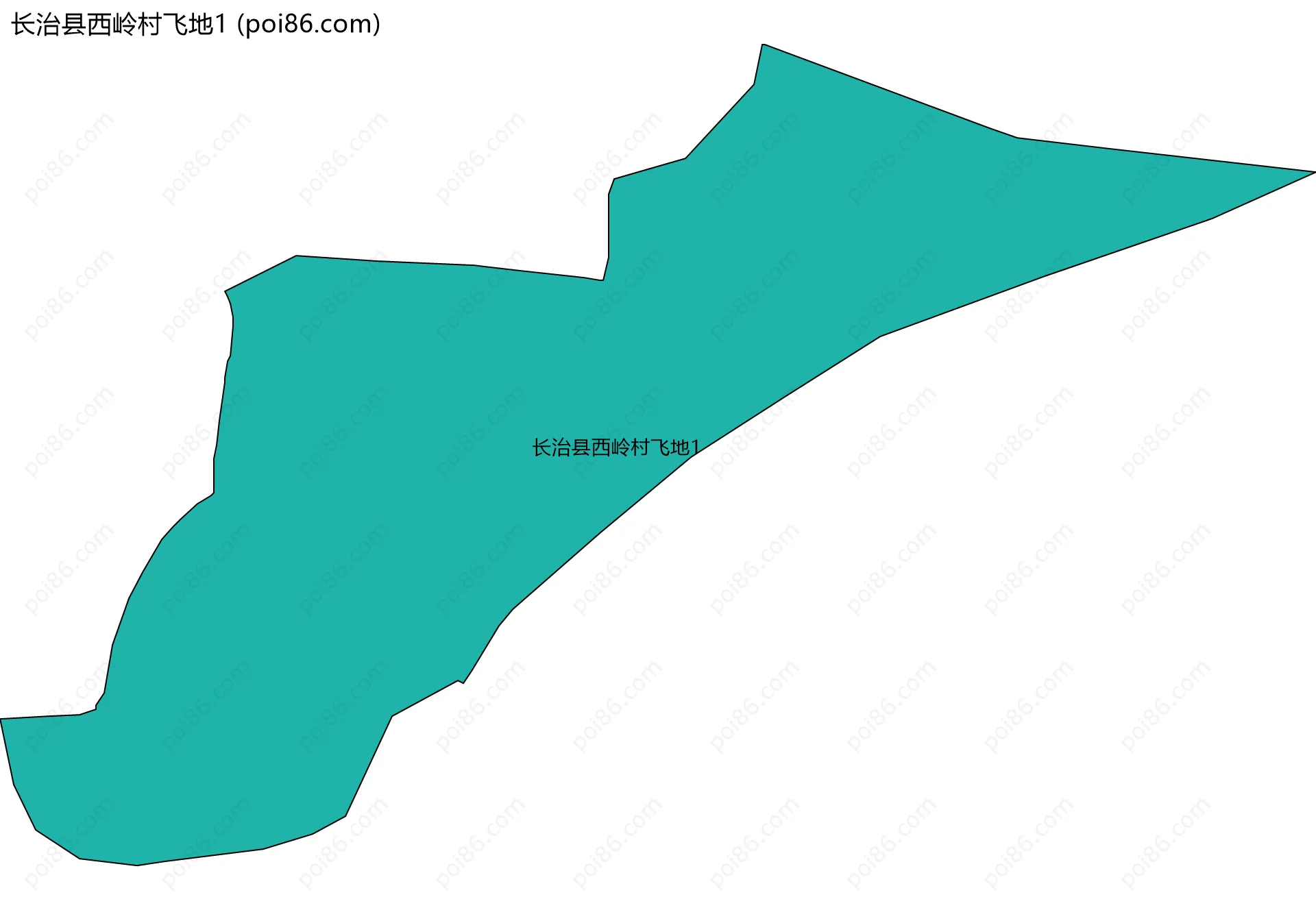 长治县西岭村飞地1边界地图