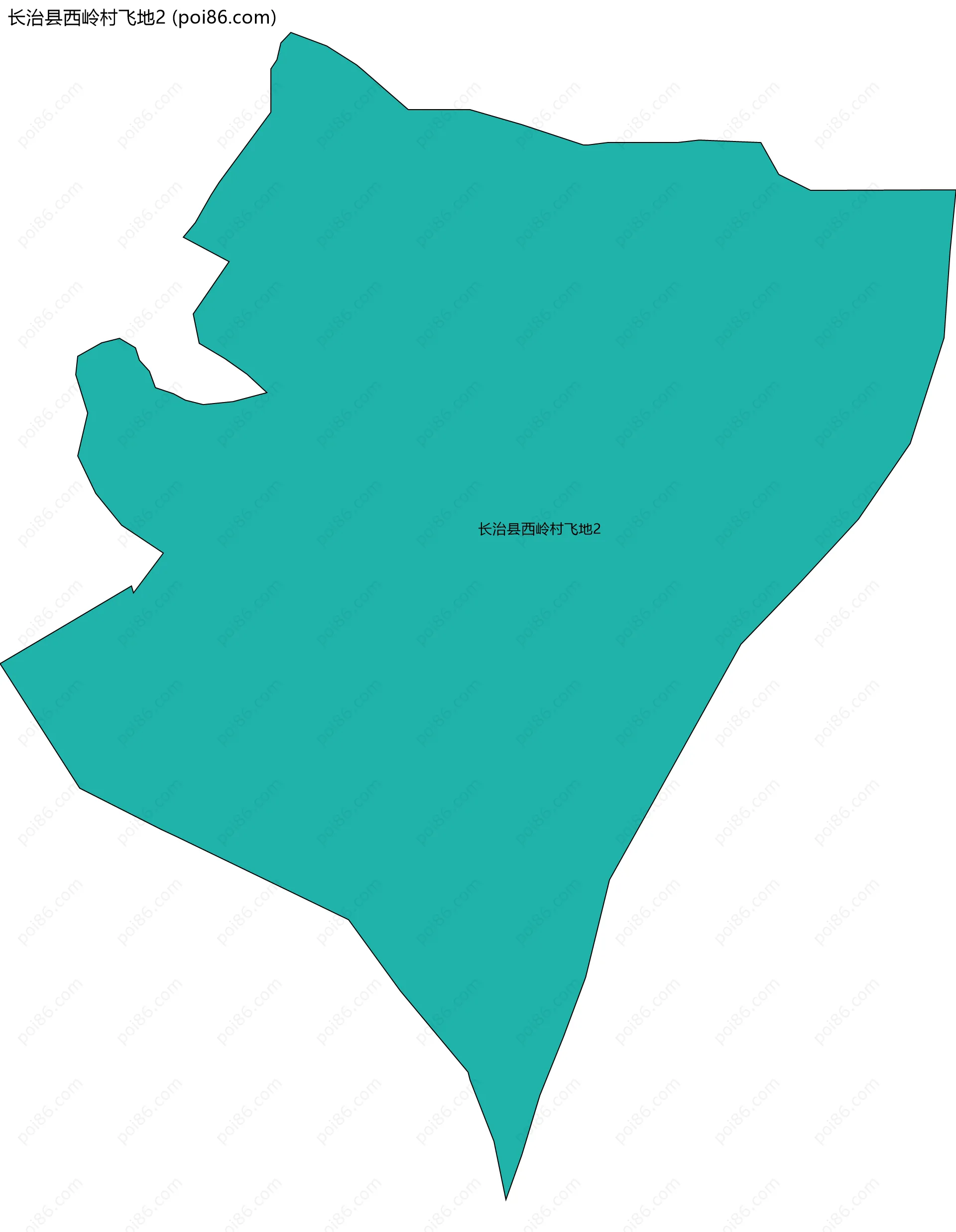 长治县西岭村飞地2边界地图