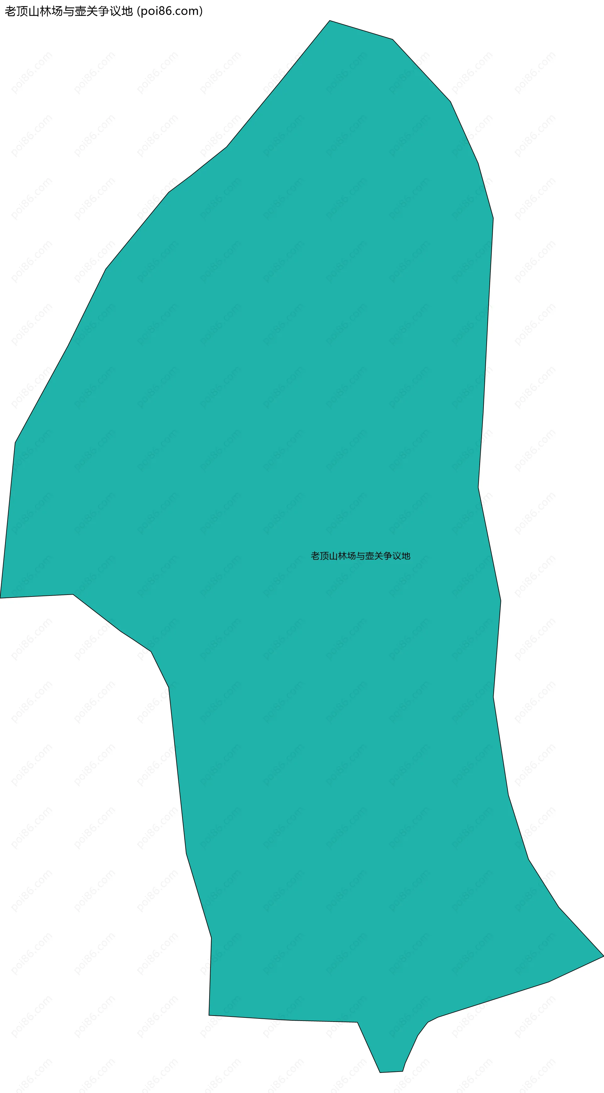 老顶山林场与壶关争议地边界地图