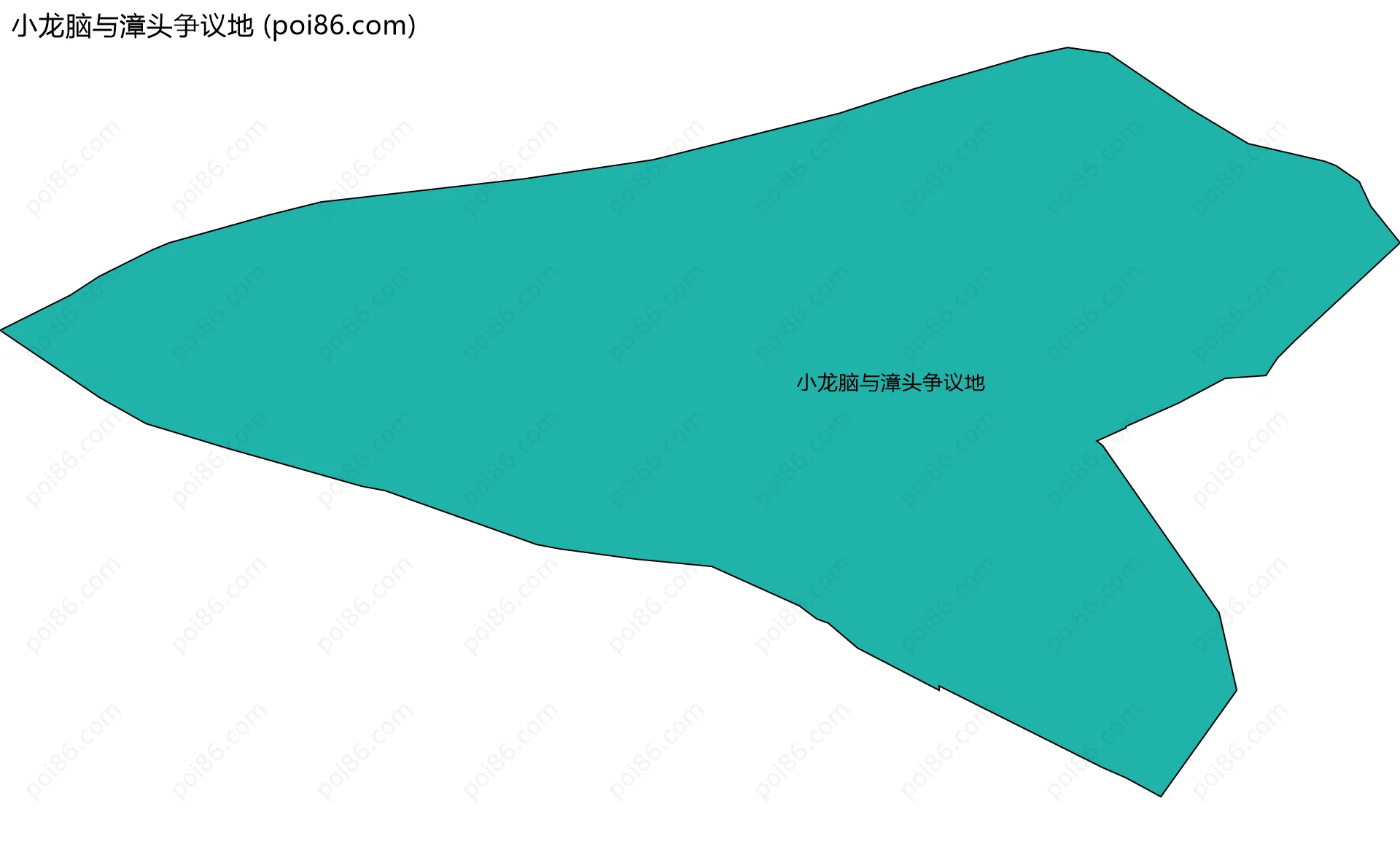 小龙脑与漳头争议地边界地图