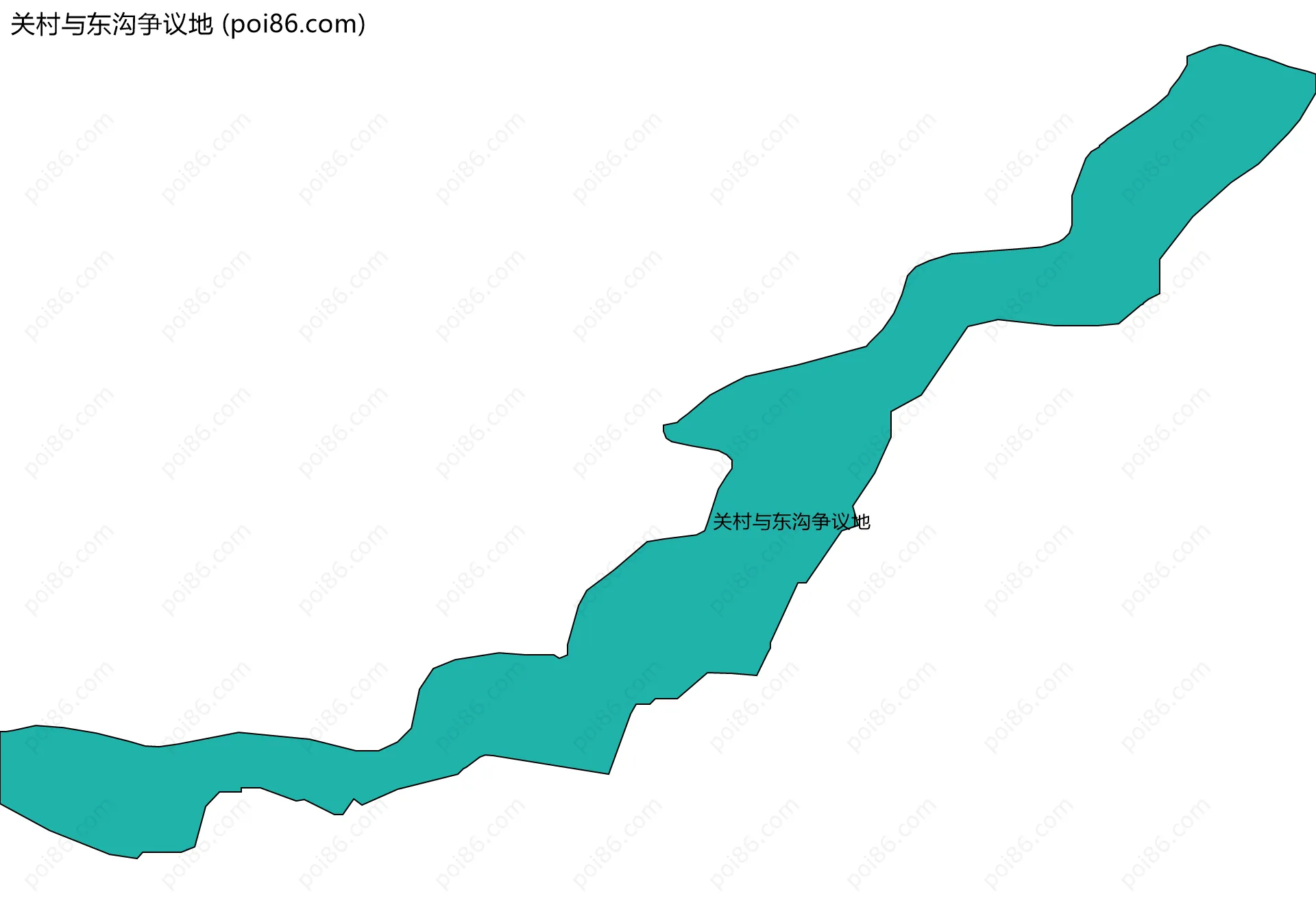 关村与东沟争议地边界地图
