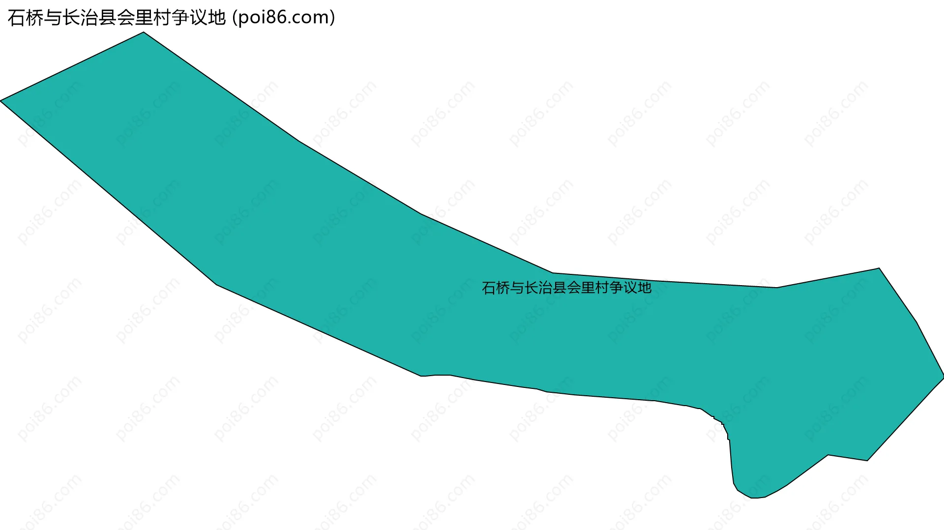 石桥与长治县会里村争议地边界地图
