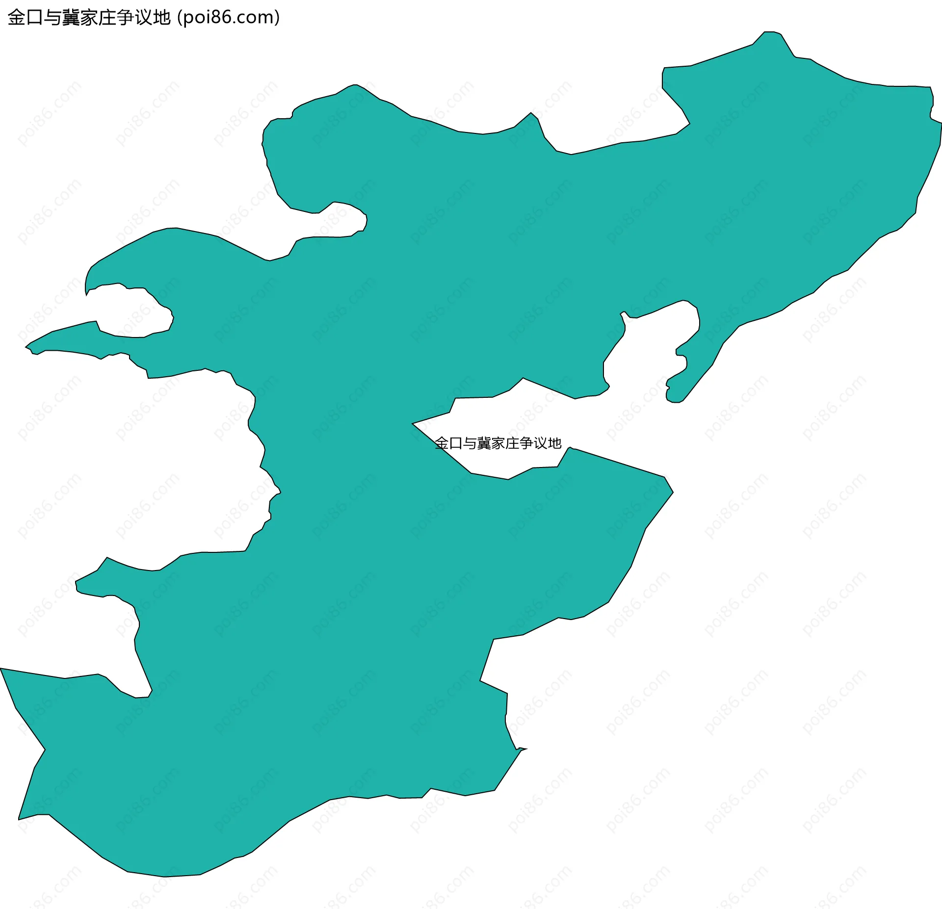 金口与冀家庄争议地边界地图