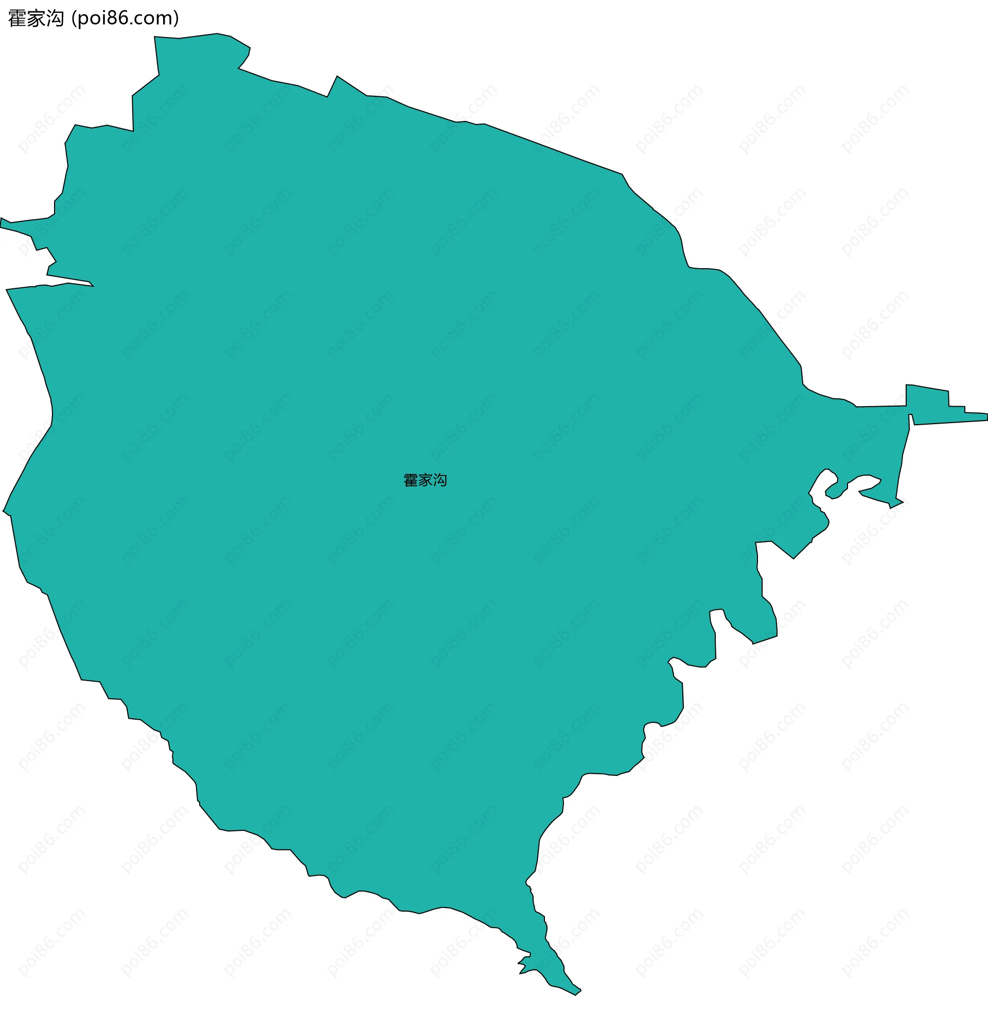 霍家沟边界地图