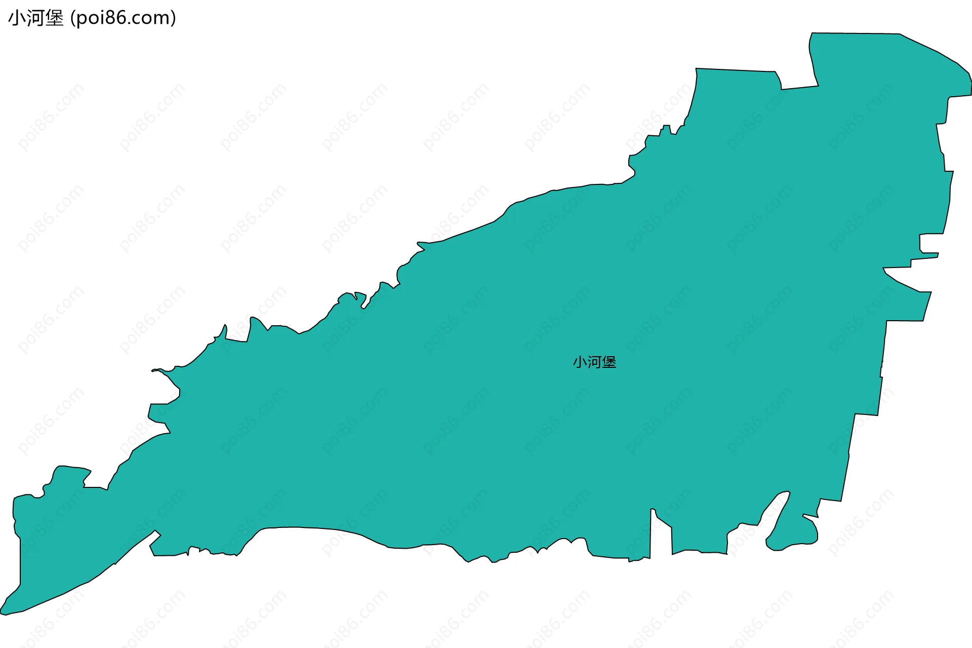 小河堡边界地图